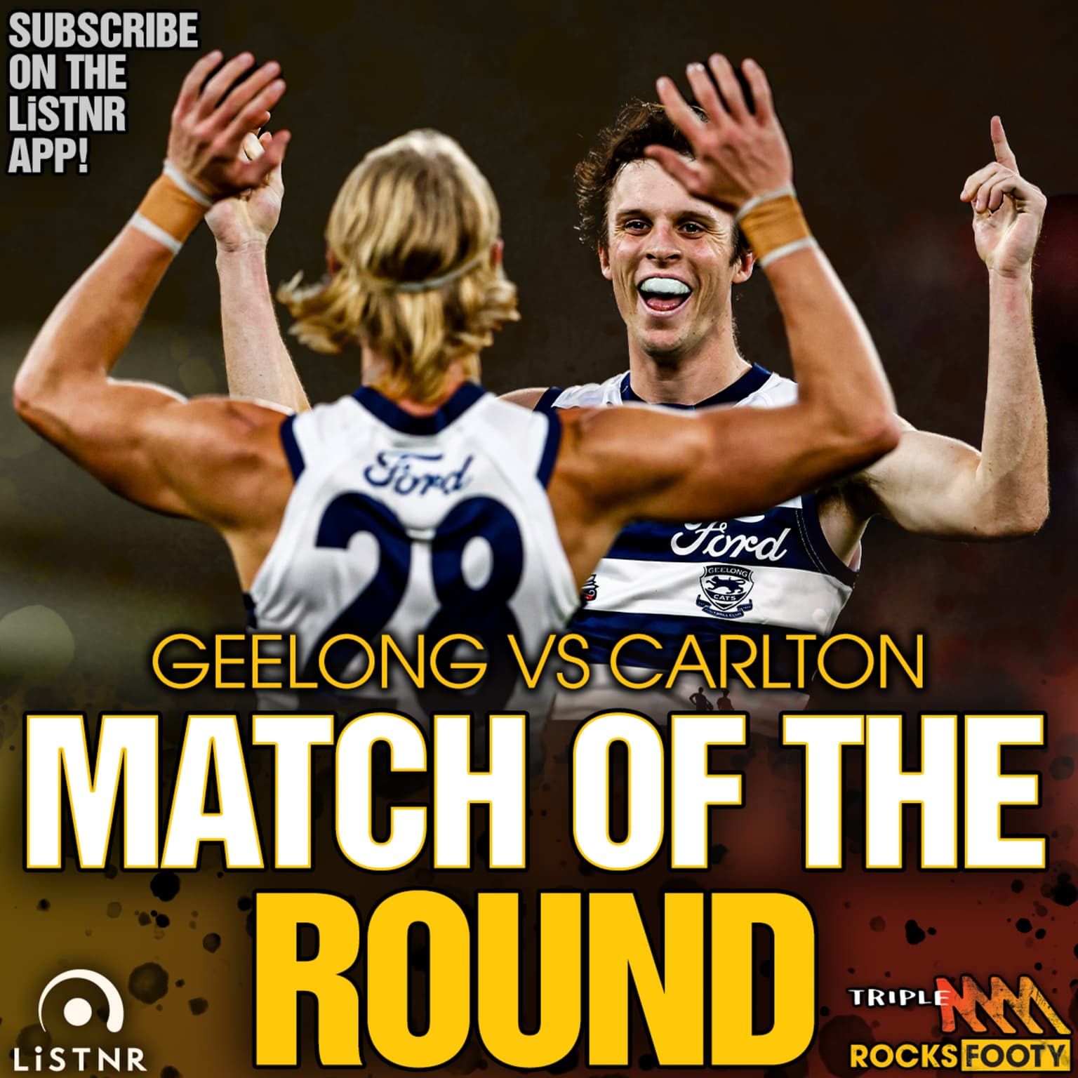 MONDAY MINI-MATCH | Geelong v Carlton: Cats hold off fast finishing Blues to stay undefeated in high scoring clash at the Triple MCG artwork