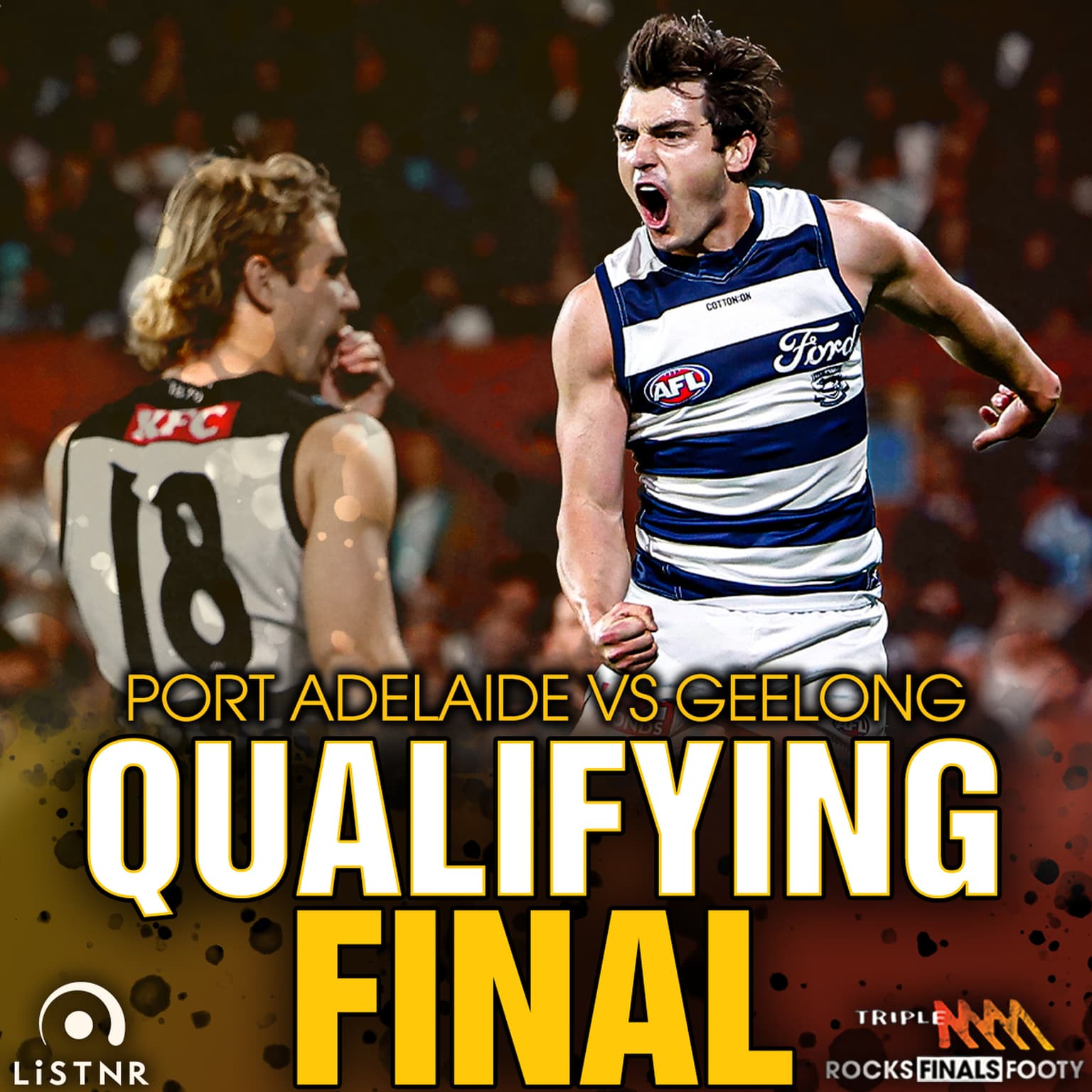 MINI-MATCH - Port Adelaide v Geelong Qualifying Final artwork