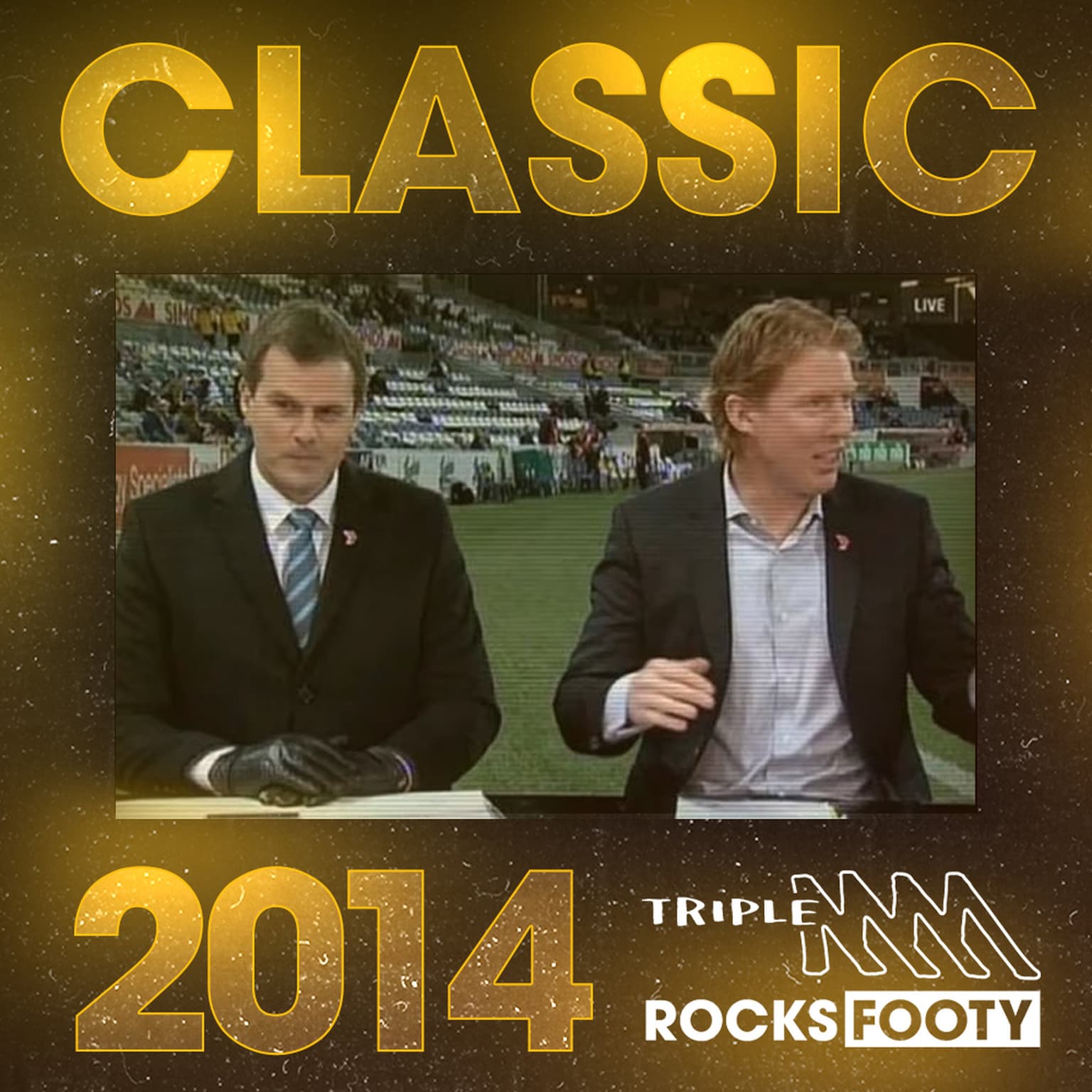 CLASSIC TRIPLE M FOOTY | Duke wears gloves on air artwork
