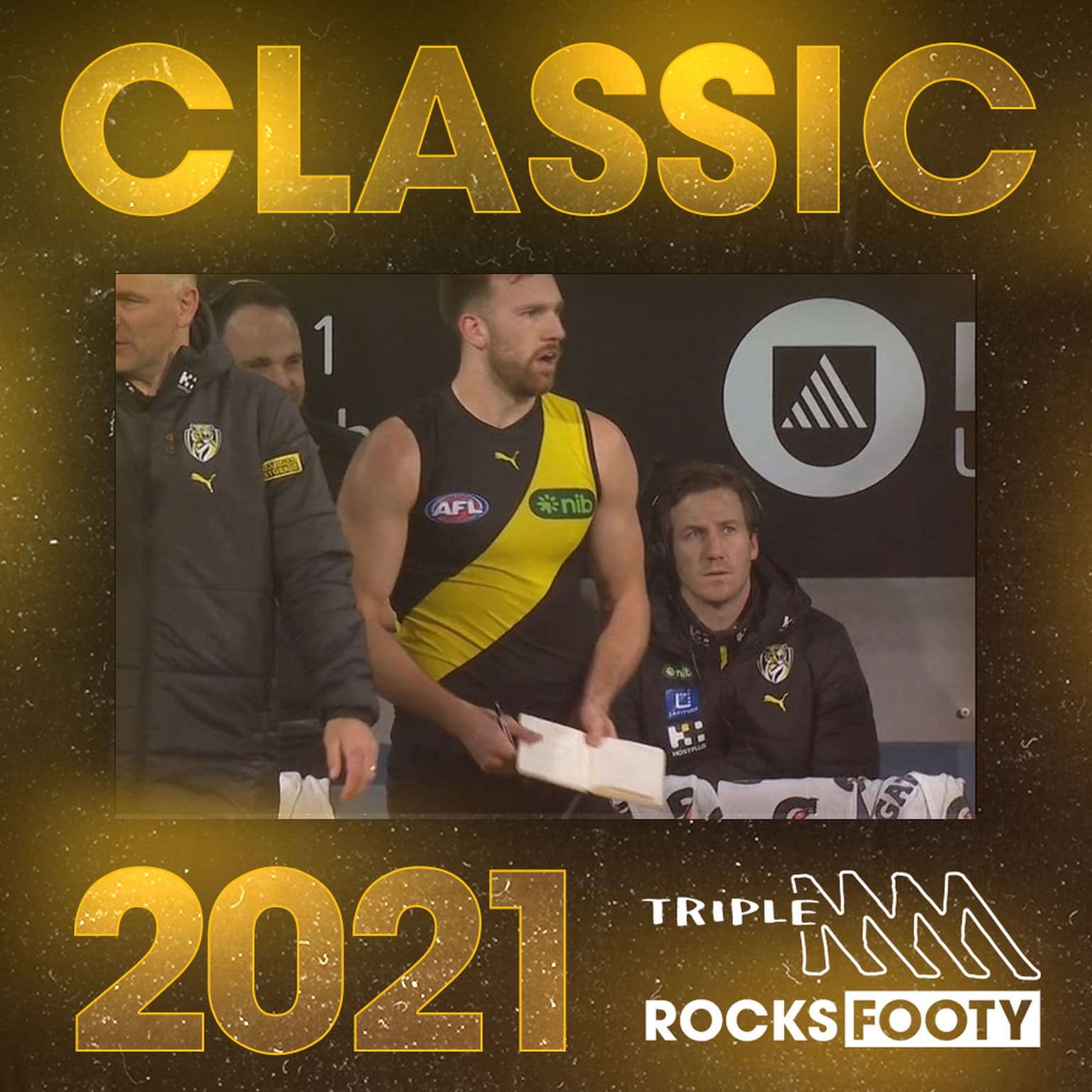 CLASSIC TRIPLE M FOOTY | Prestia: hamstring, Noah Balta: can't see artwork