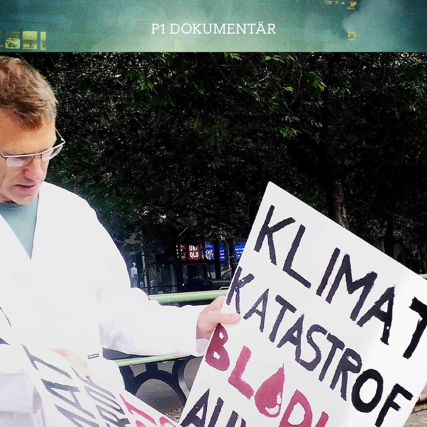 Klimataktivist i vit rock (R) artwork