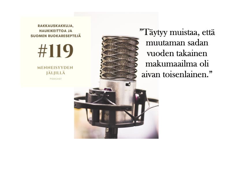 #119 Rakkauskakkuja, haukikeittoa ja Suomen ruokareseptejä artwork
