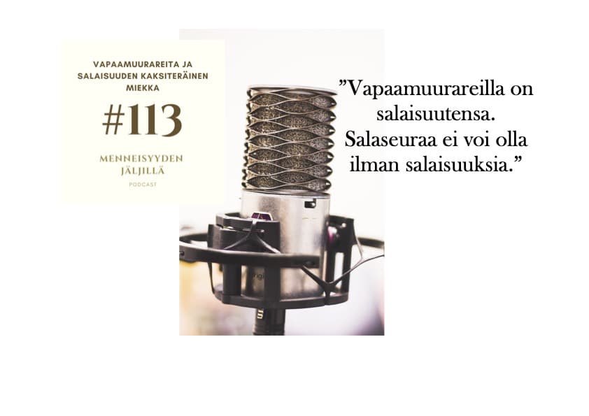 #113 Vapaamuurareita ja salaisuuden kaksiteräinen miekka artwork