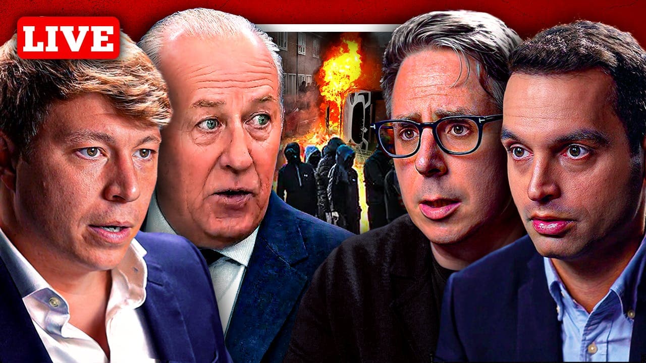 Belfast Riots & Migrant Stabbing Live Reaction with Peter Bleksley and Patrick Christys artwork