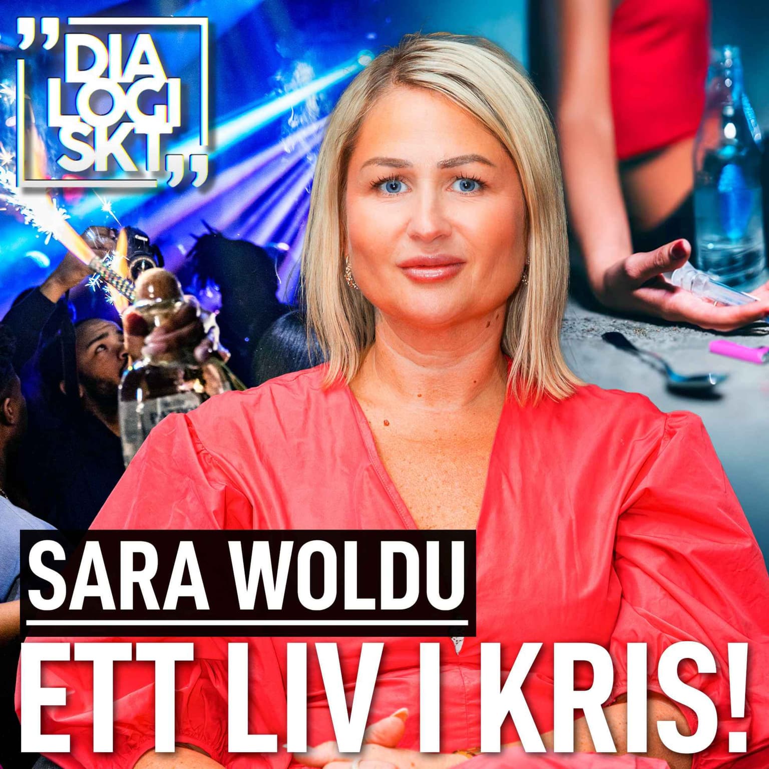 #212, Sara Woldu , ”KÄRLEKENS DYSBEROENDE & DROGERNAS MAKT!” artwork