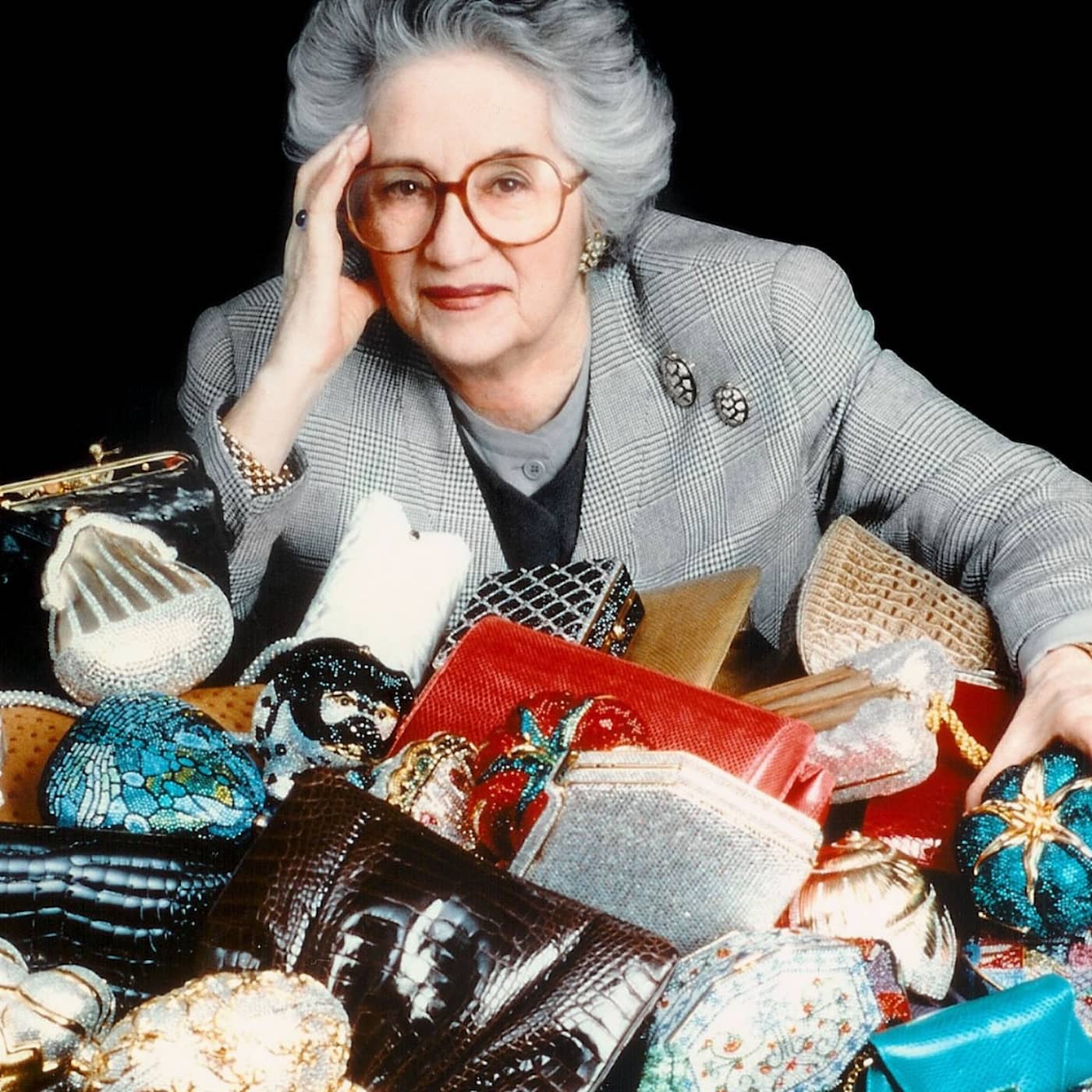 Glittrande ankor, isbjörnar och tomater –det fick Judith Leiber att bli en stjärna bland väskdesigners artwork