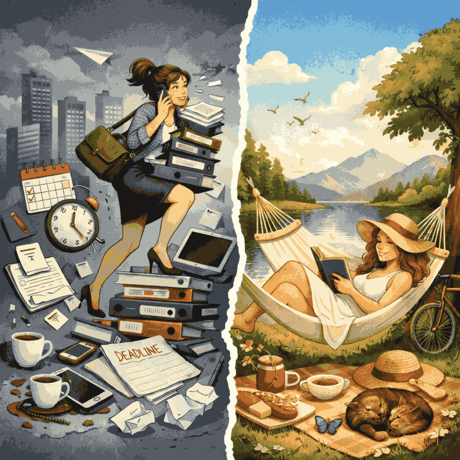 Ylisuorittaminen ja hidas elämä / Overachieving and Slow Life artwork