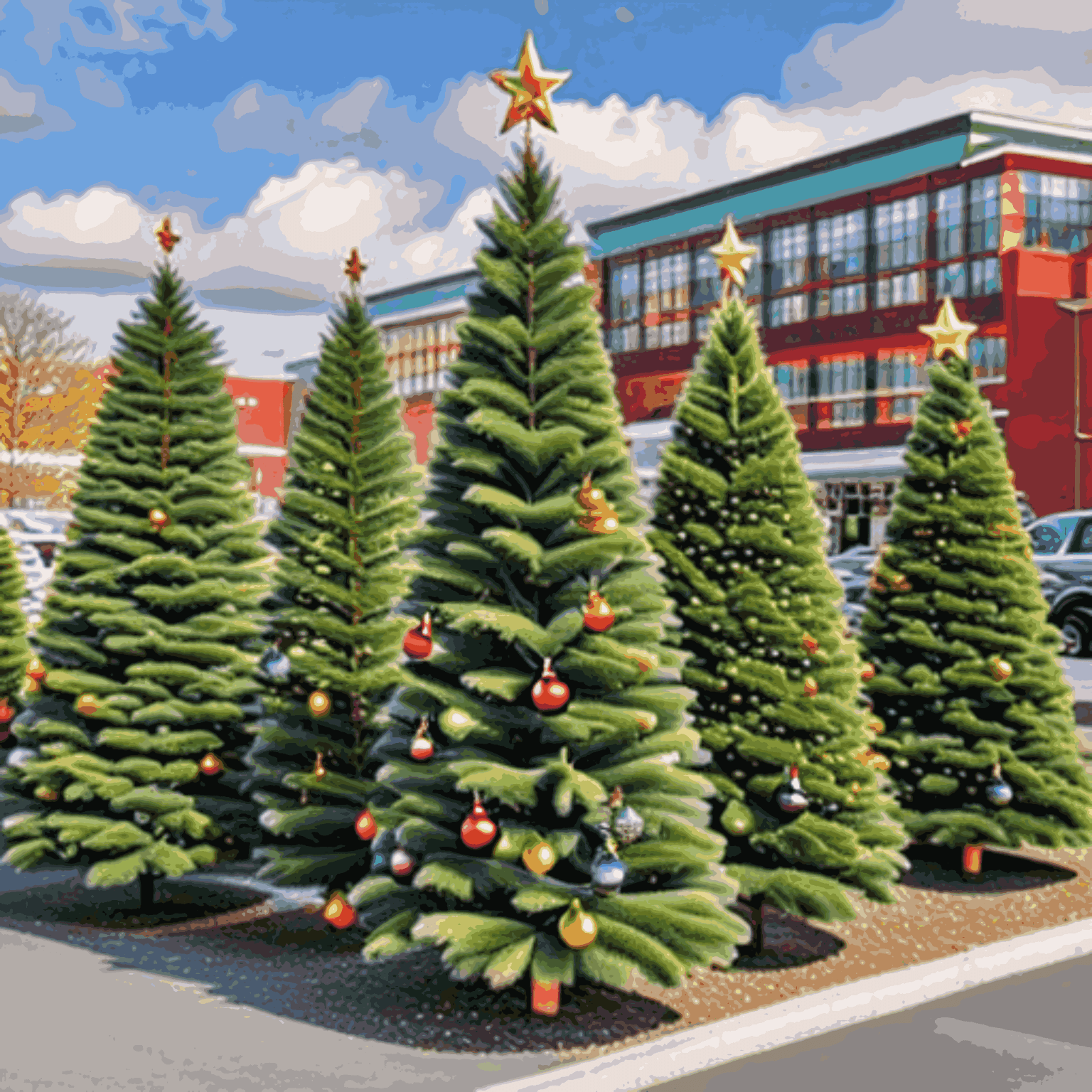 Joulukuusen valinta / Choosing the Christmas Tree artwork
