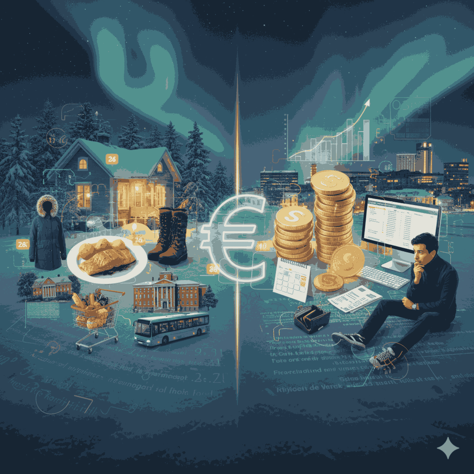 Paljonko Suomessa eläminen maksaa? / How much does it cost to live in Finland? artwork