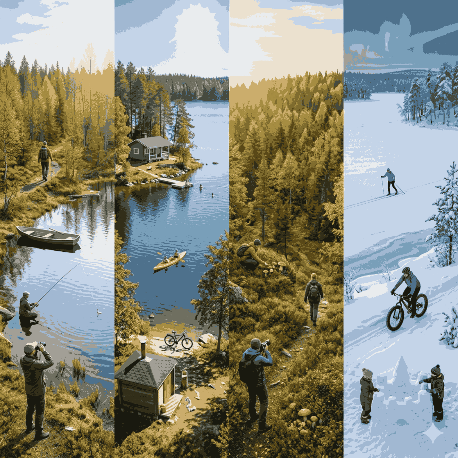Mitä suomalaiset harrastavat? / What do Finns do as a hobby? artwork