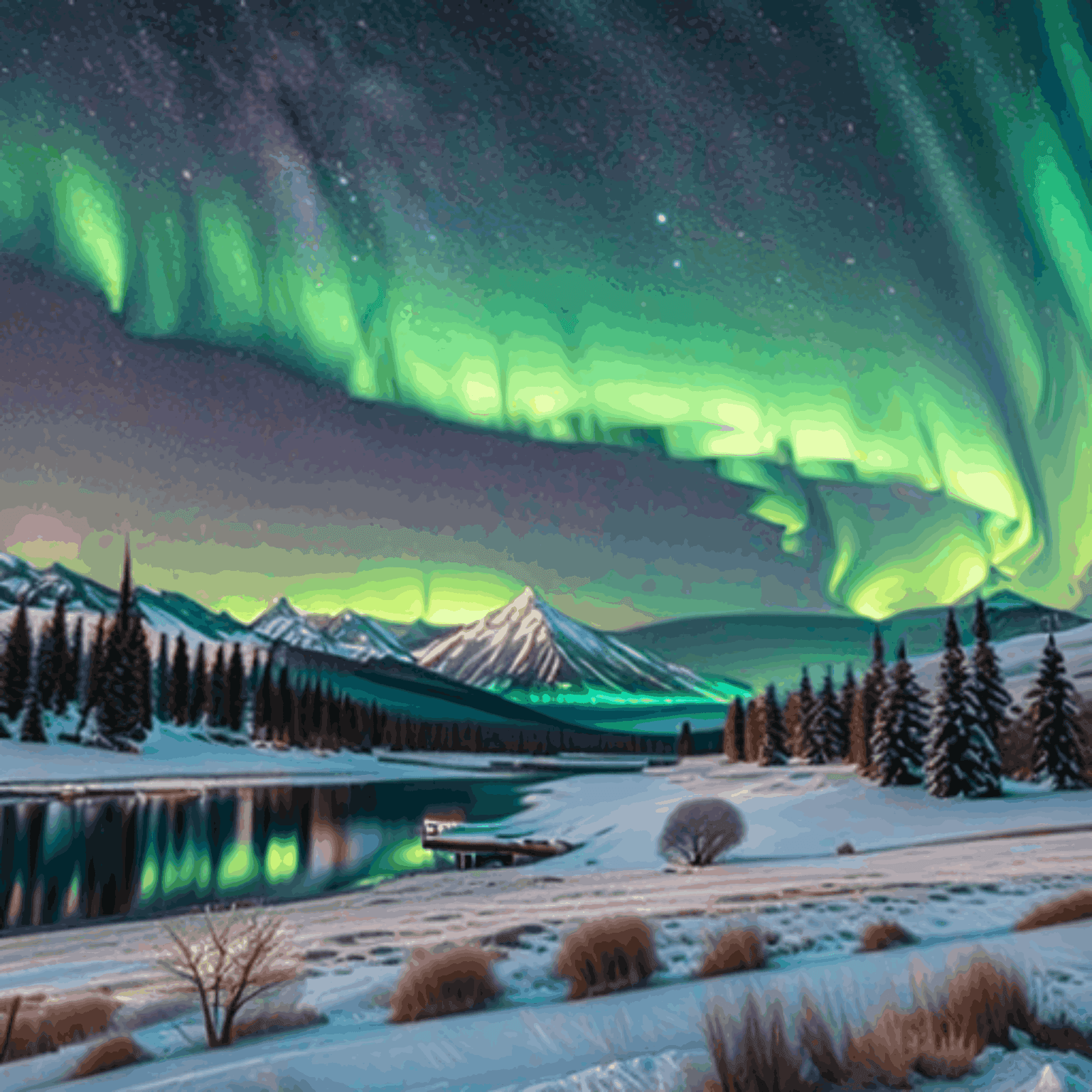 Revontulet / Northern Lights artwork