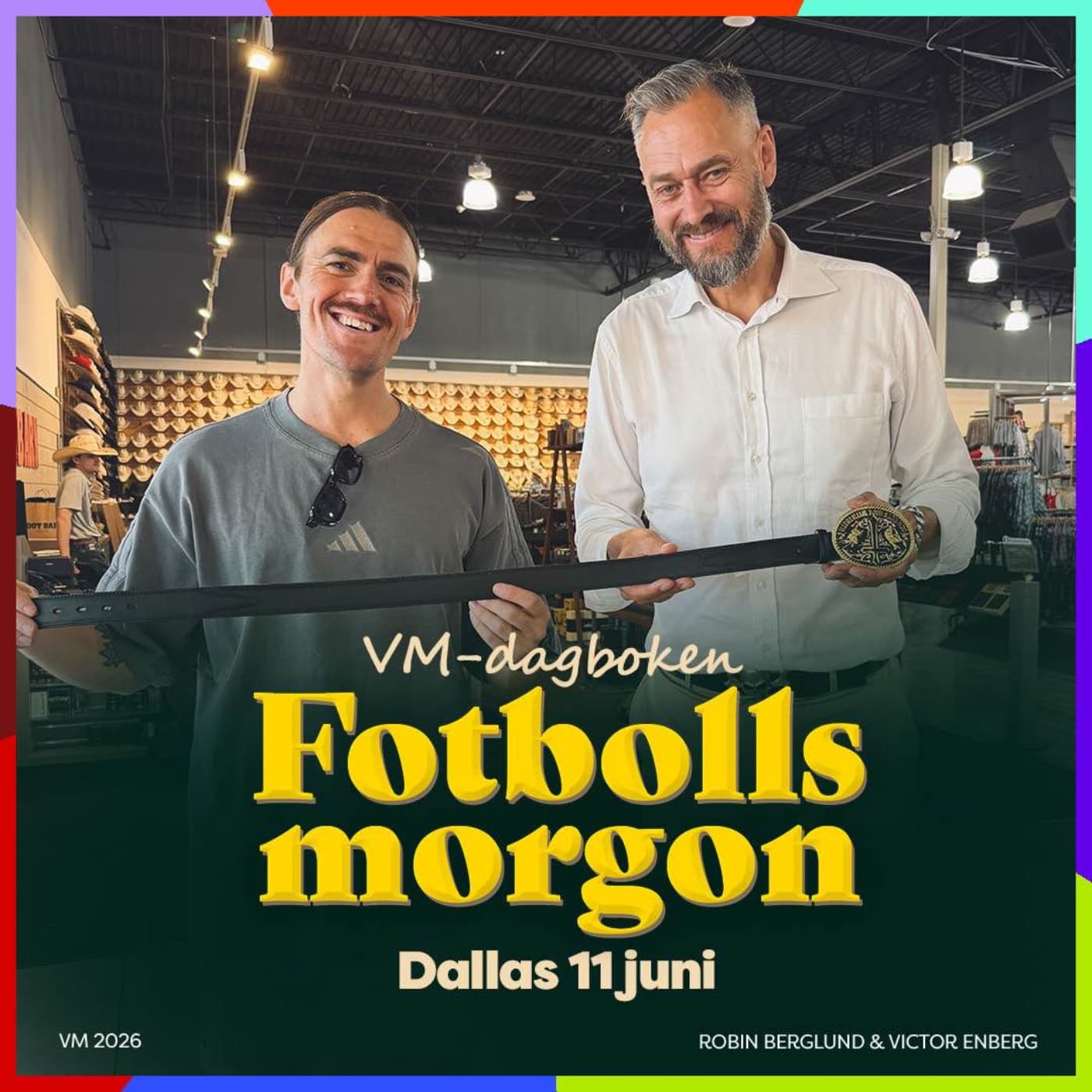VM-dagboken: Dallas 11 juni (Bältes-shopping med Olof Lundh) artwork
