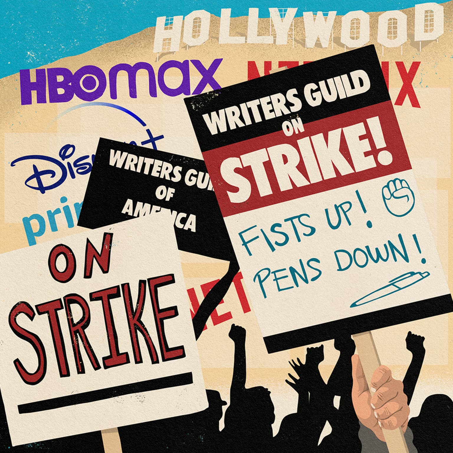 Hvorfor strejker manusforfatterne i Hollywood? artwork