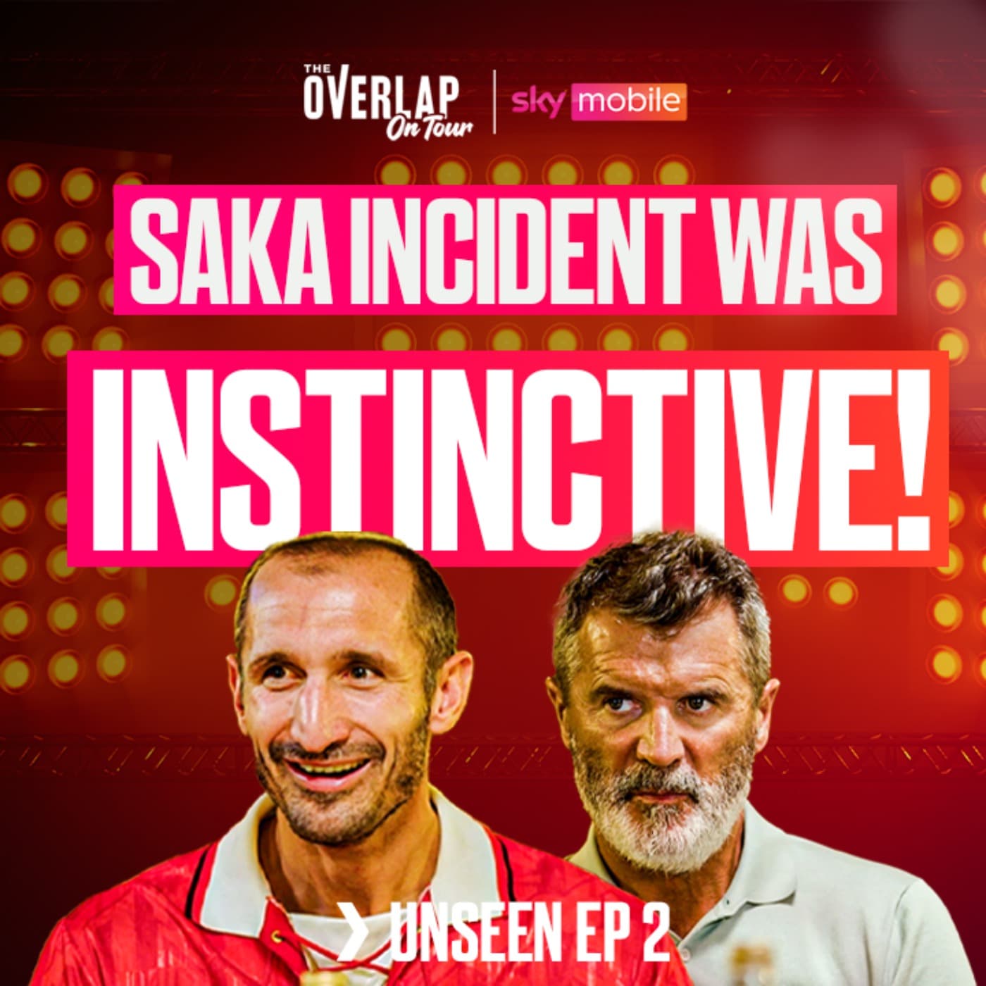 Giorgio Chiellini: Roy Keane Fandom & Messi vs Ronaldo | The Overlap on Tour: Unseen | Sky Mobile artwork