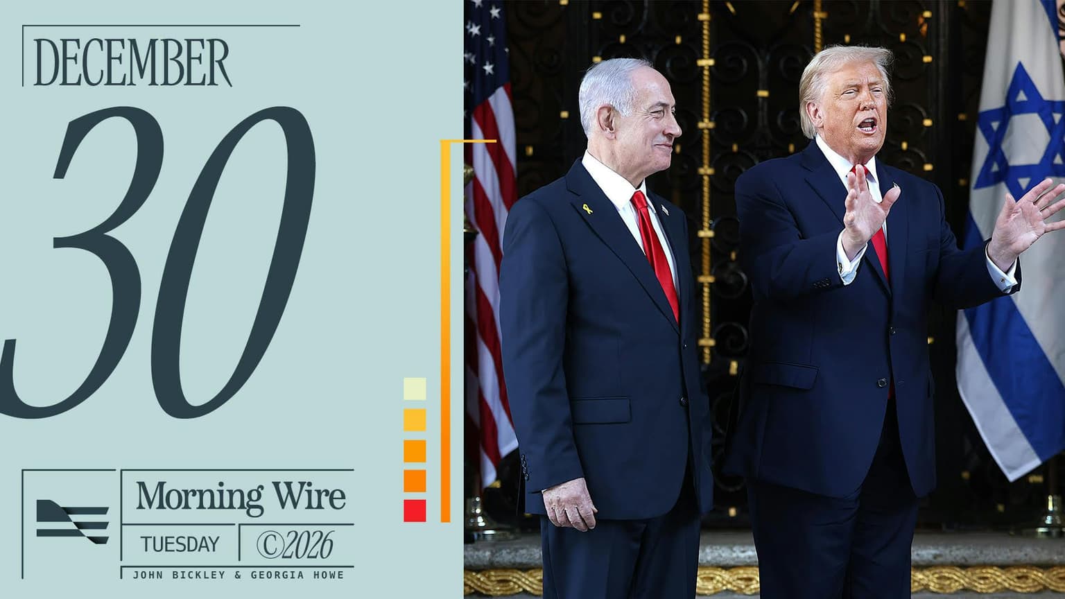 Trump Warns Tehran & Judge Releases Kirk Case Hearings | 12.30.25 artwork