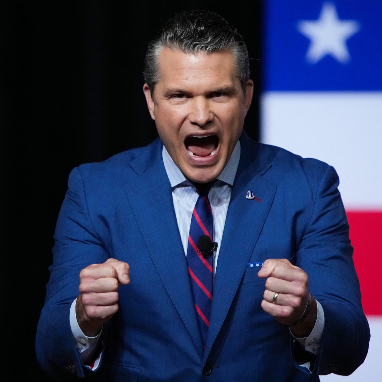 Battleships, boot camps and 'the enemy within': Trump and Hegseth's war on the US military artwork