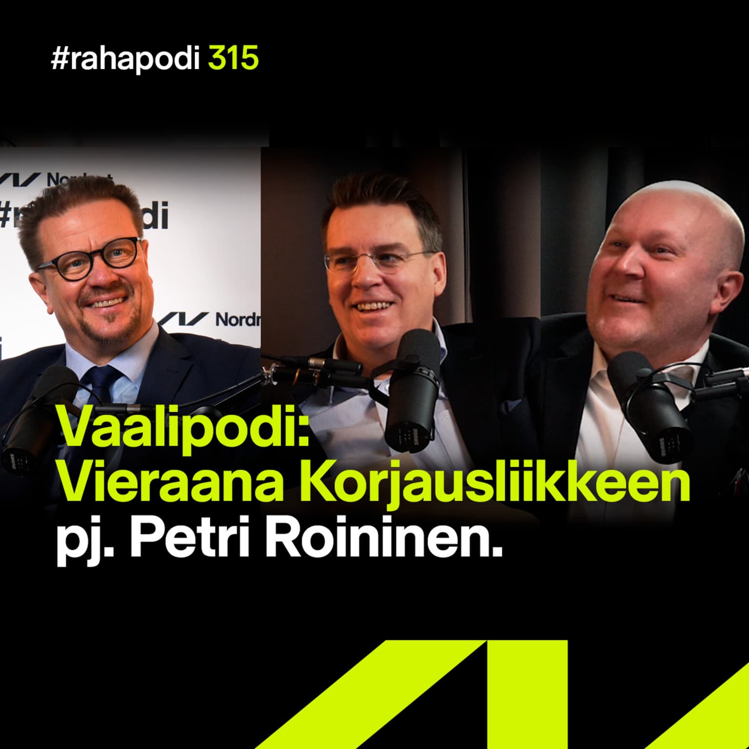 Vaalipodi: Vieraana Korjausliikkeen pj. Petri Roininen | #rahapodi 315 artwork
