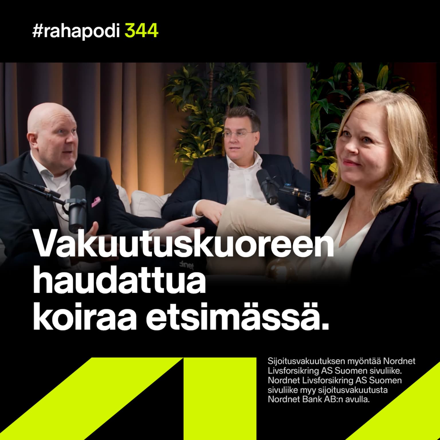 Vakuutuskuoreen haudattua koiraa etsimässä | #rahapodi 344 artwork