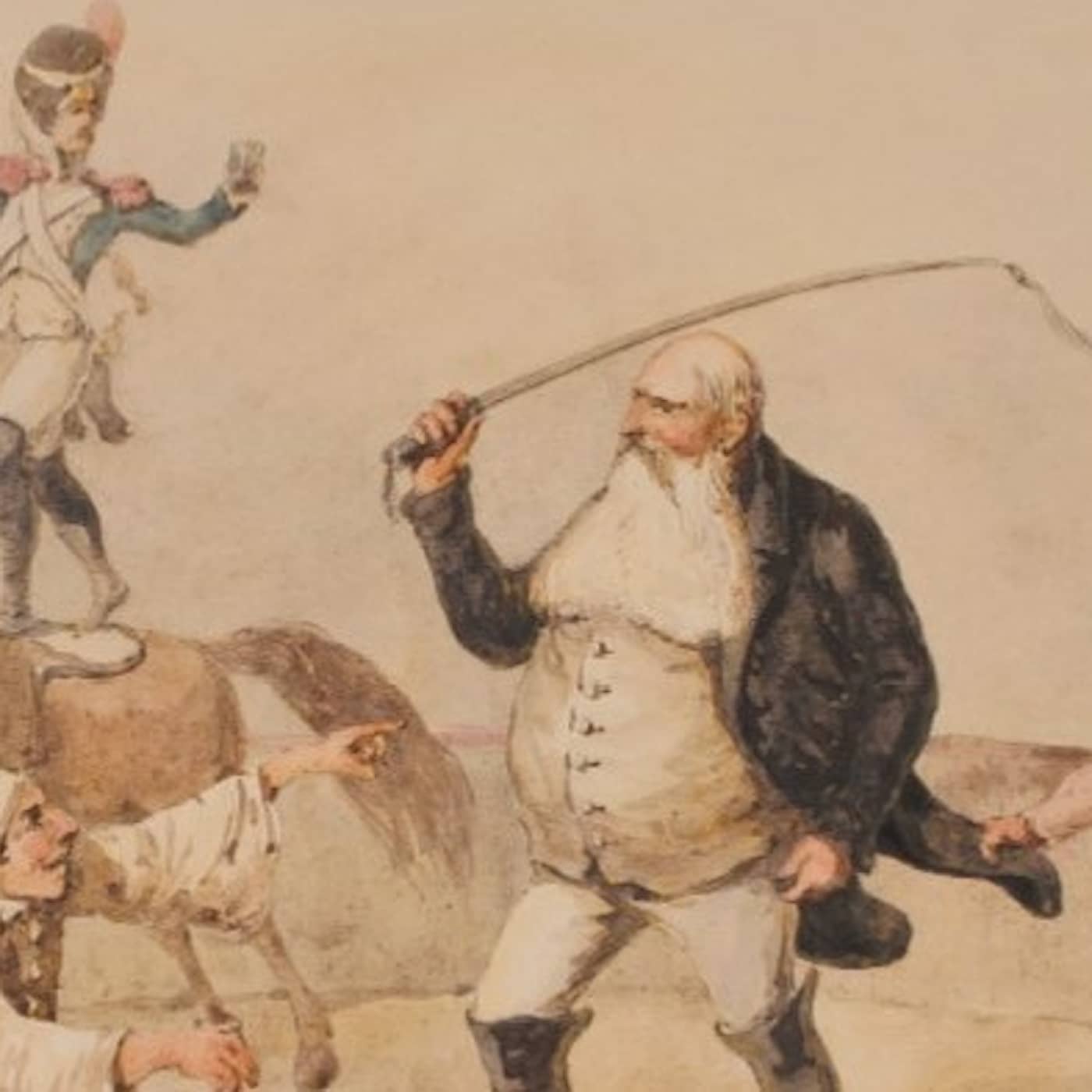 Dresserade kanariefåglar roade 1800-talet artwork