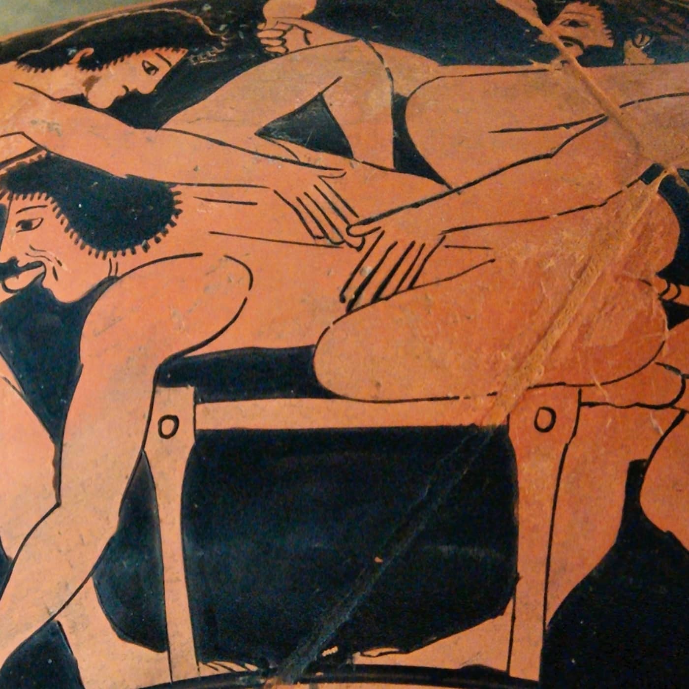 Hämningslöst grekiskt antiksex artwork