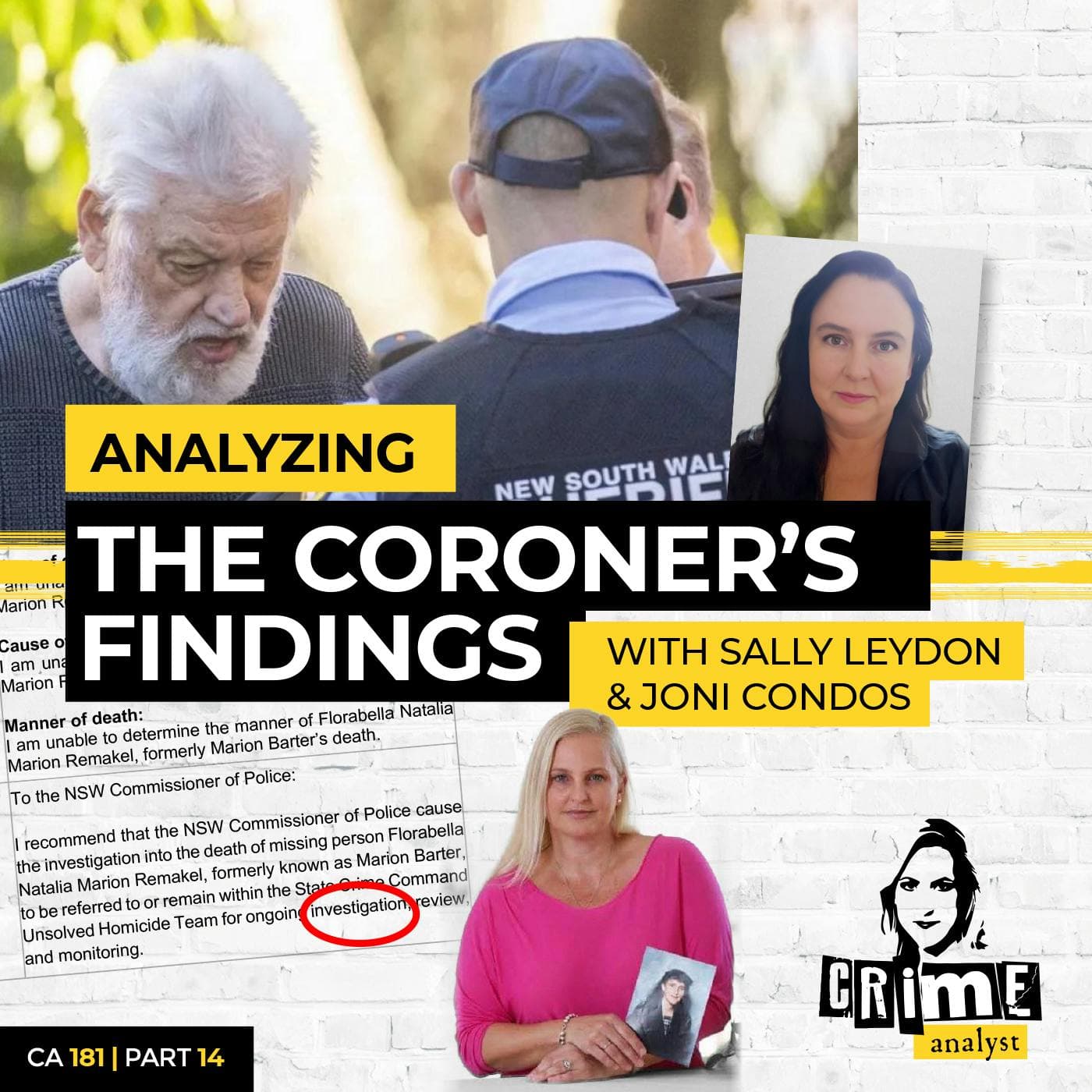 Ep 181: Analyzing The Coroner’s Findings with Sally Leydon & Joni Condos, Part 14 artwork