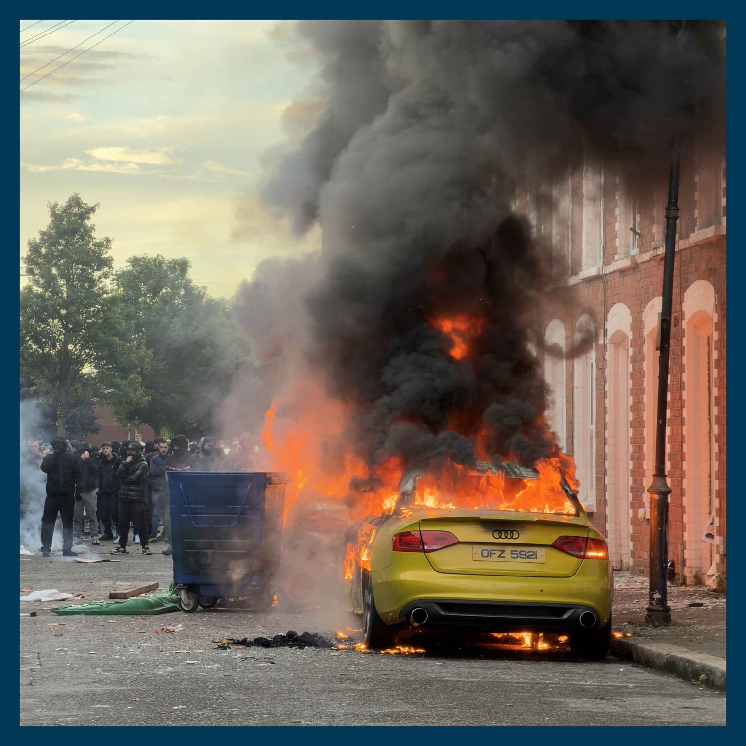 Belfast on fire artwork