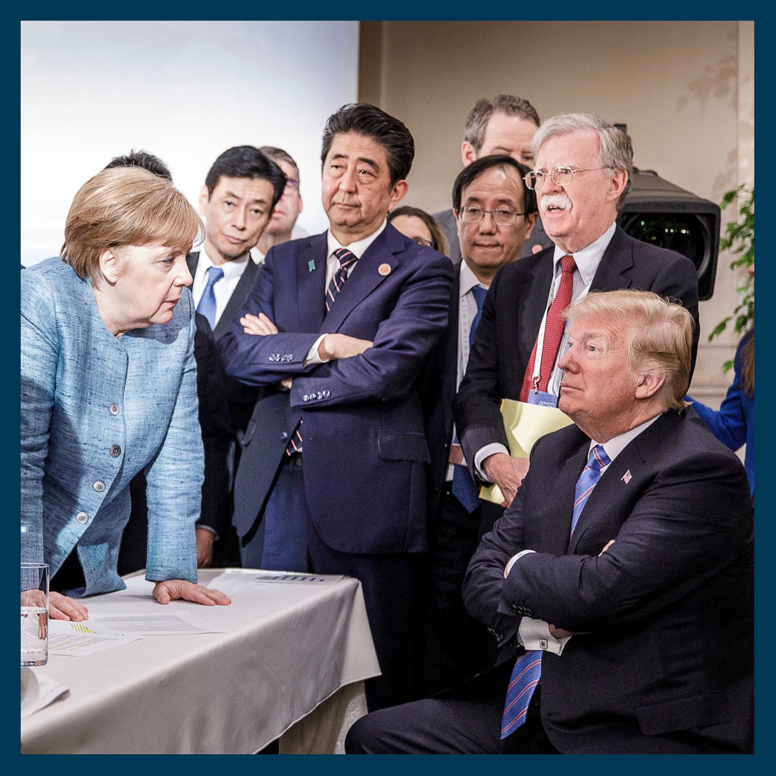 The G7 v Donald Trump artwork