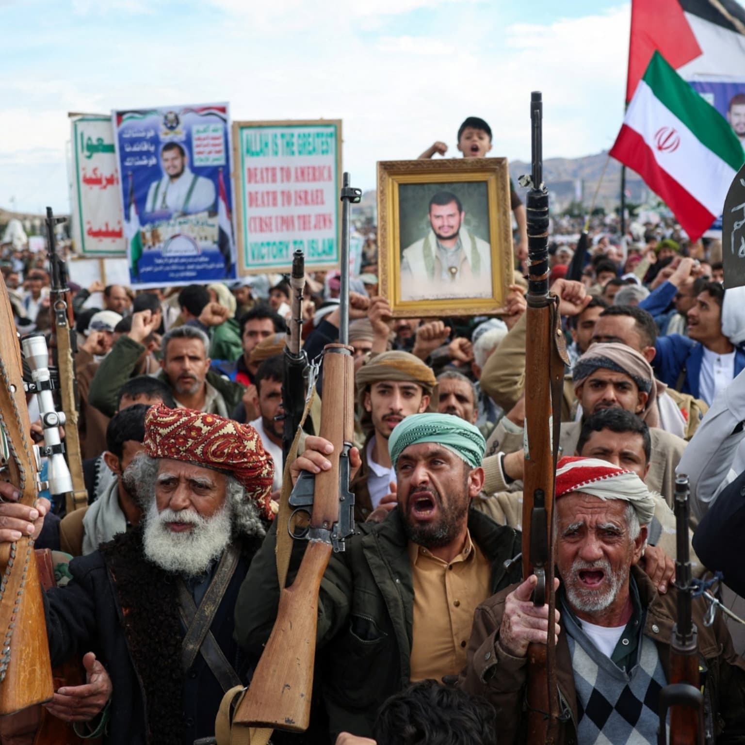 Yemen's Houthis launch missile attack on Israel artwork