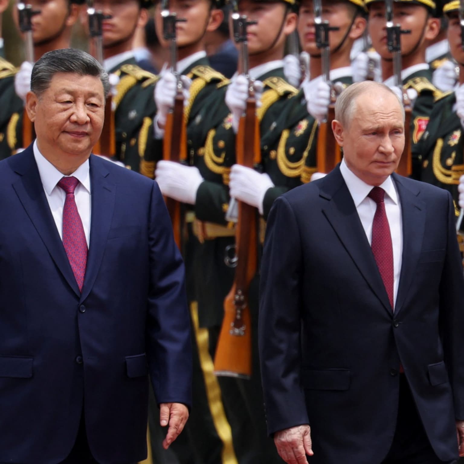 Xi greets Putin in Beijing - days after Trump's China visit artwork