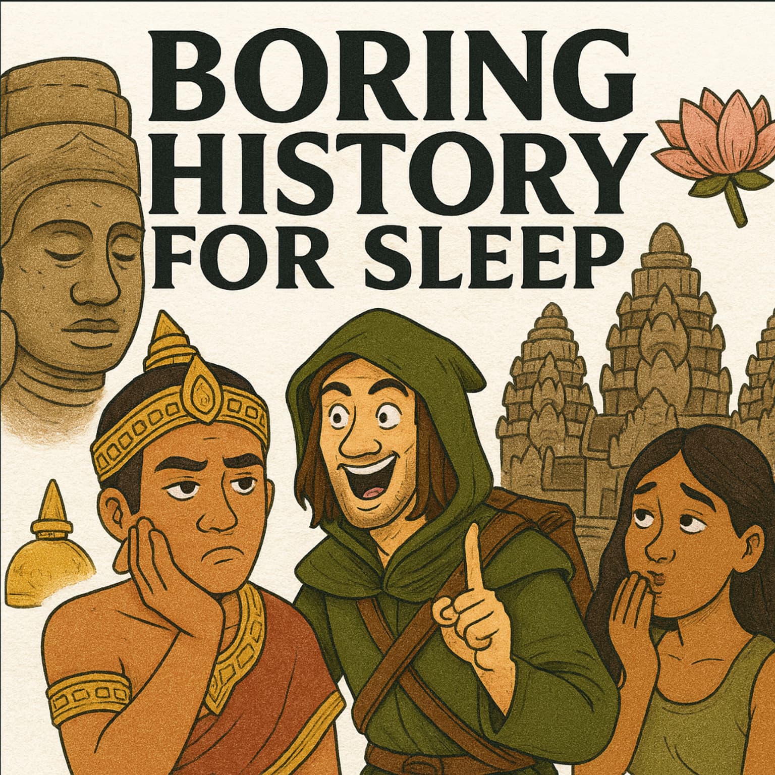 Boring History For Sleep | Secrets of Angkor Wat: What Really Happened to the Khmer Empire 👀🌿 artwork