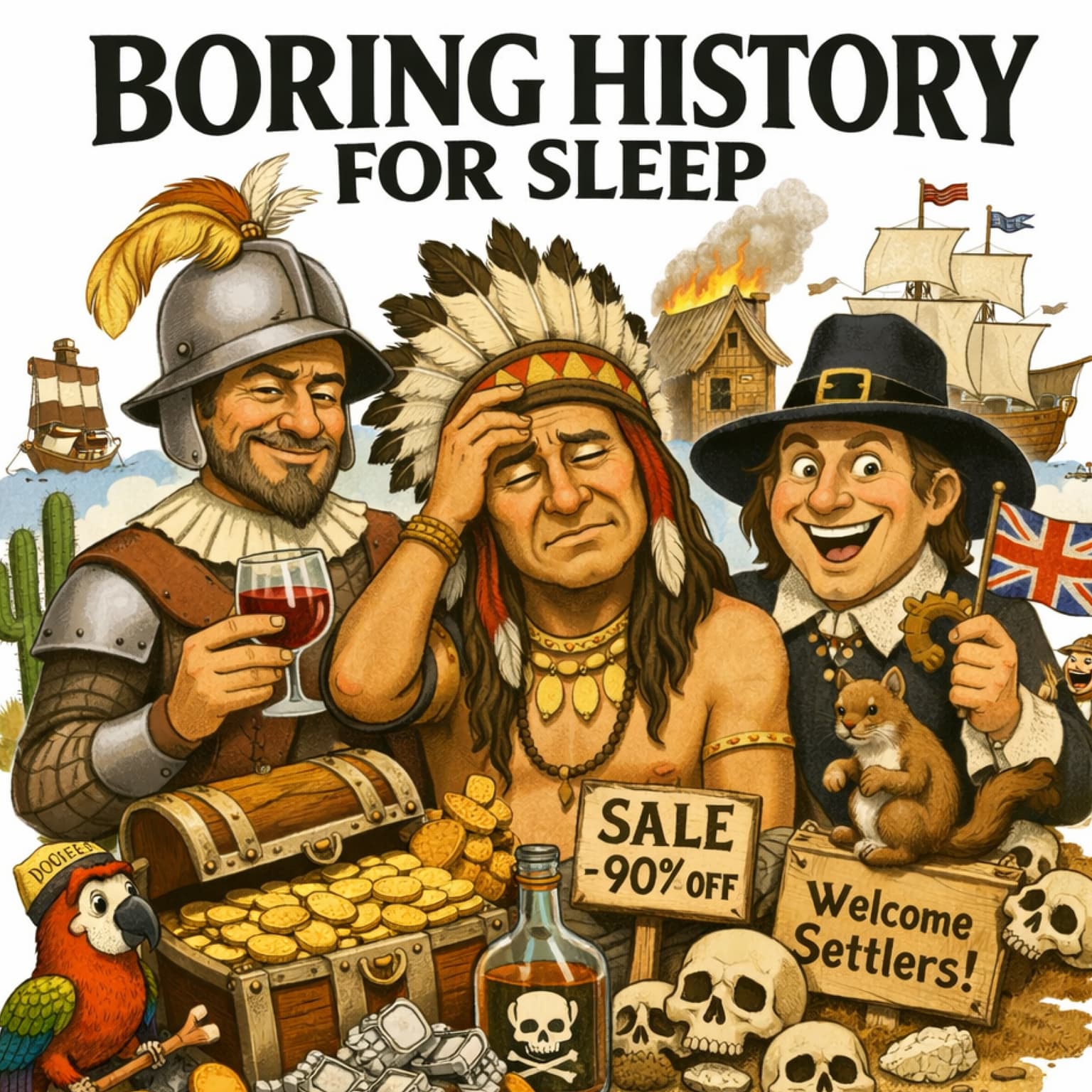 How the Americas Were Colonized 🌎⛵ | The Entire History of Exploration and Empire | Boring History For Sleep artwork