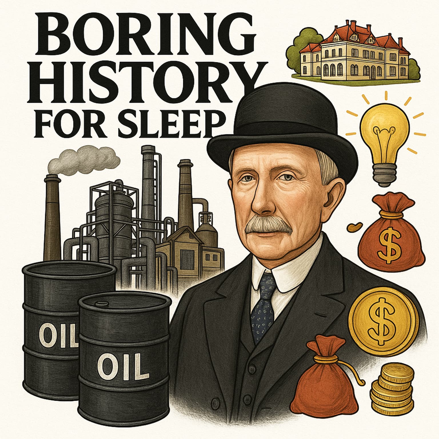 From Clerk to Billionaire: The Strange Life of John Rockefeller | Boring History for Sleep artwork