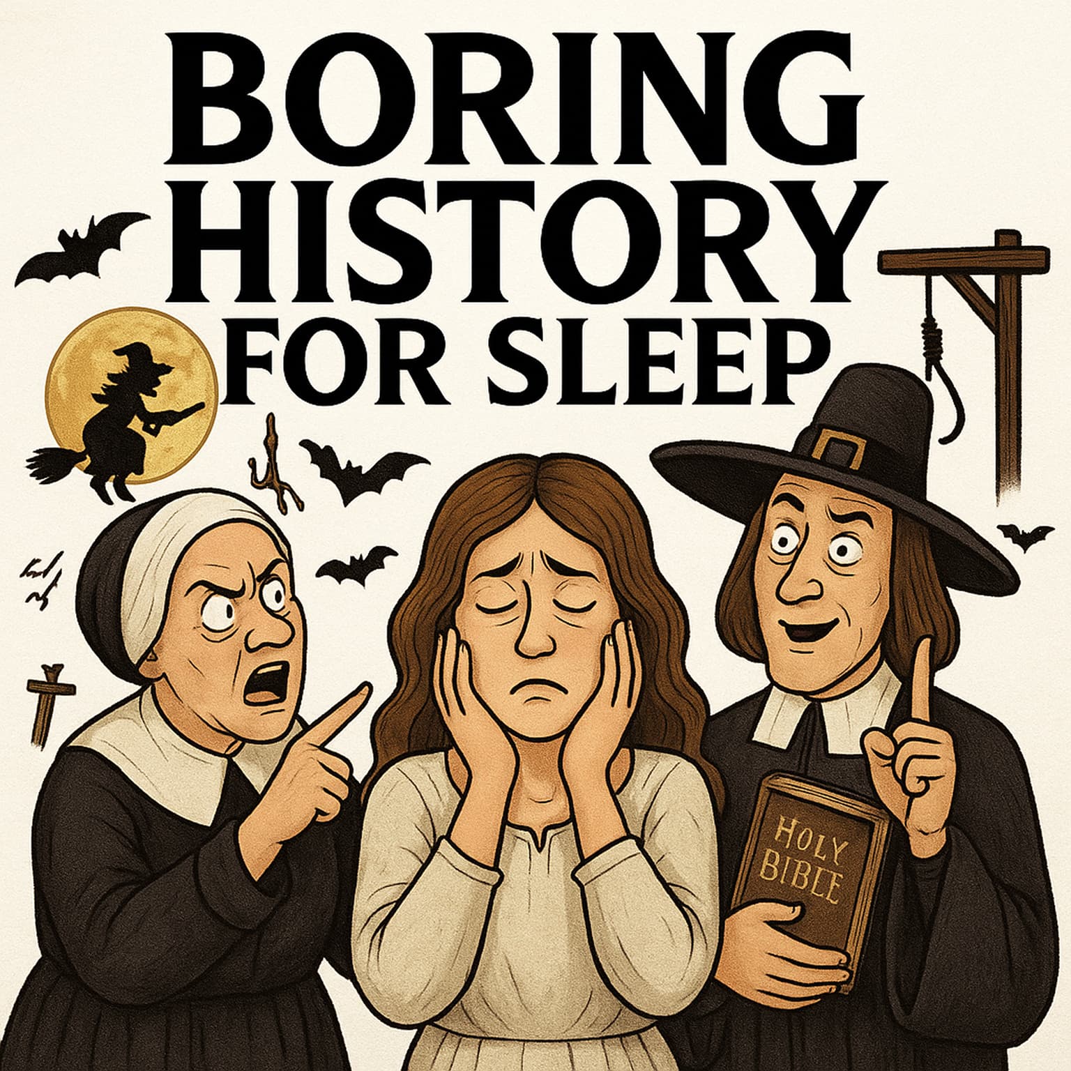 Boring History For Sleep | The Salem Witch Trials’ Shadow — Halloween 1692 🕯️🕸️ artwork