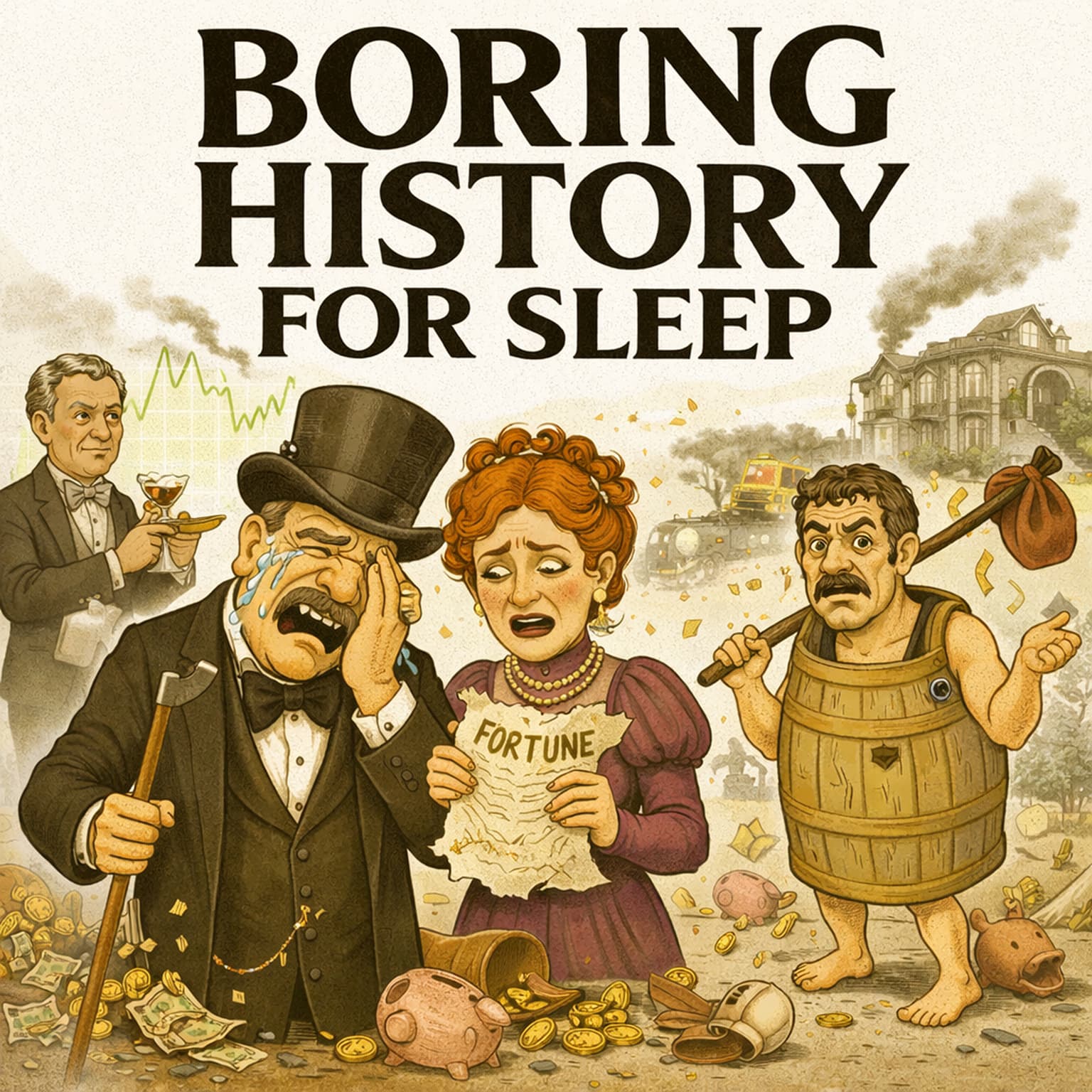 The Tragic Gilded Age Families Who Lost It All — Wealth, Power, and Ruin 💰 | Boring History for Sleep artwork