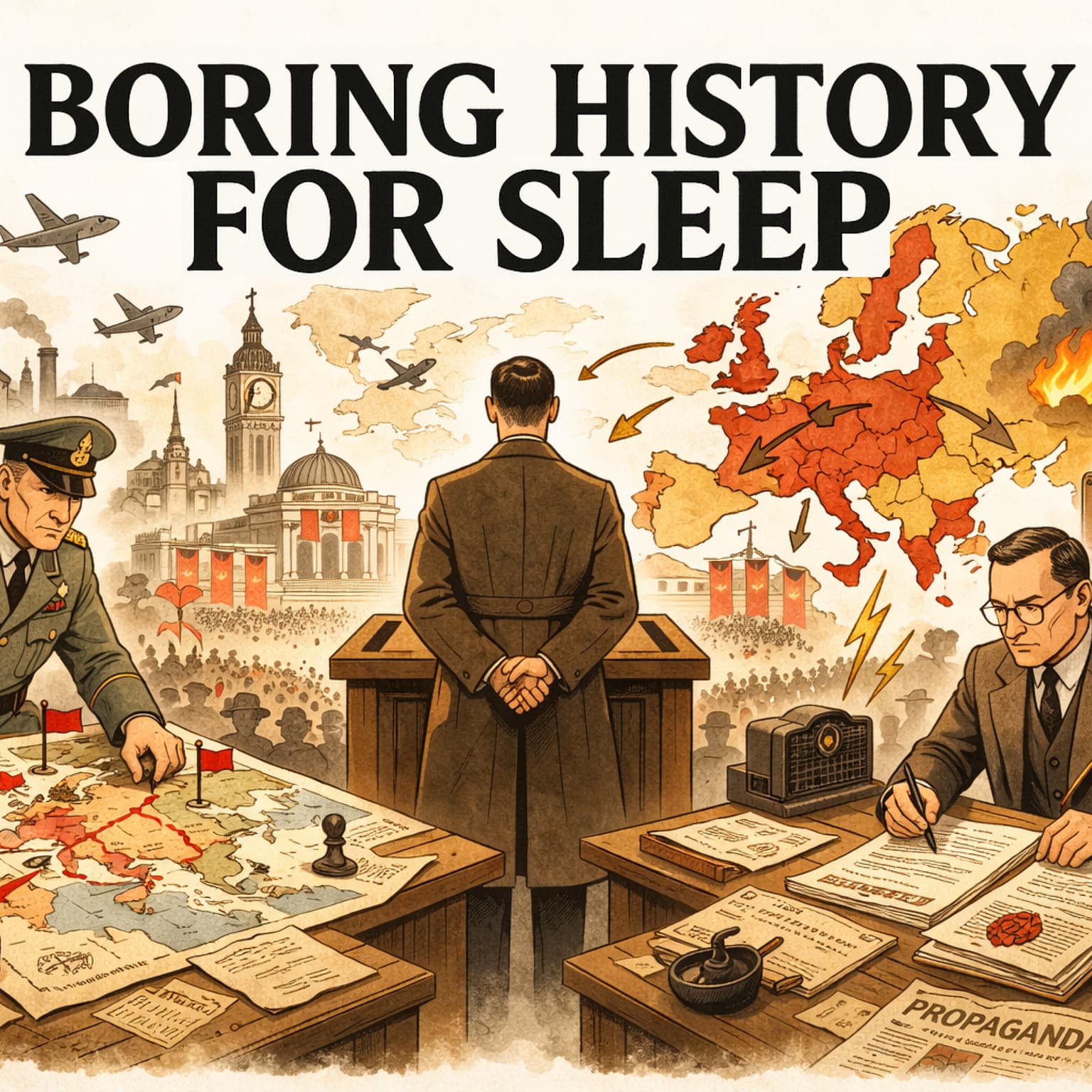 Hitler and the Rise of Nazi Germany — A World in Transformation ⚫ | Boring History for Sleep artwork
