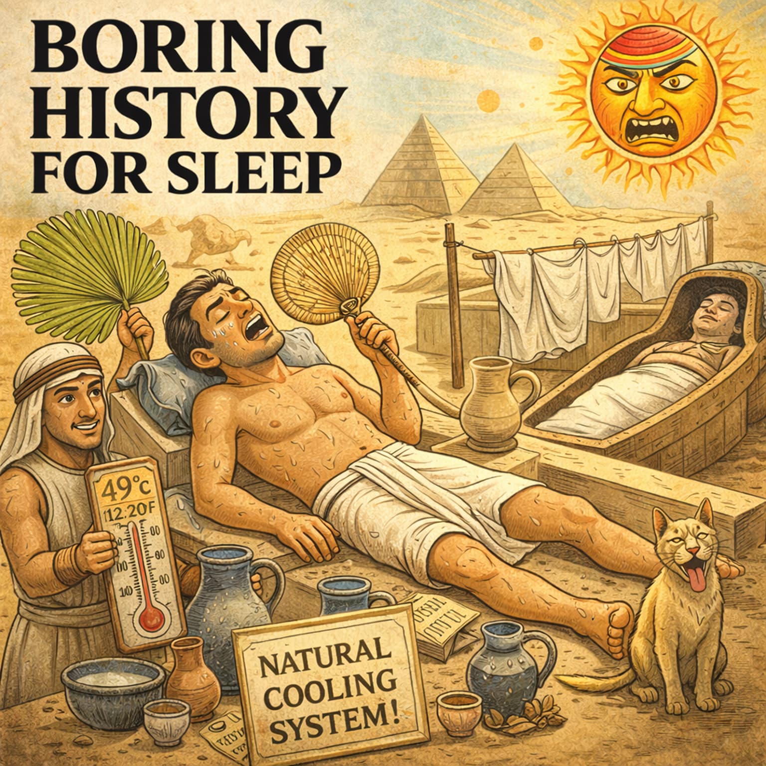 No AC, No Fans: How Egyptians Slept in the Desert Heat 🔥🕯️ | Boring History For Sleep artwork