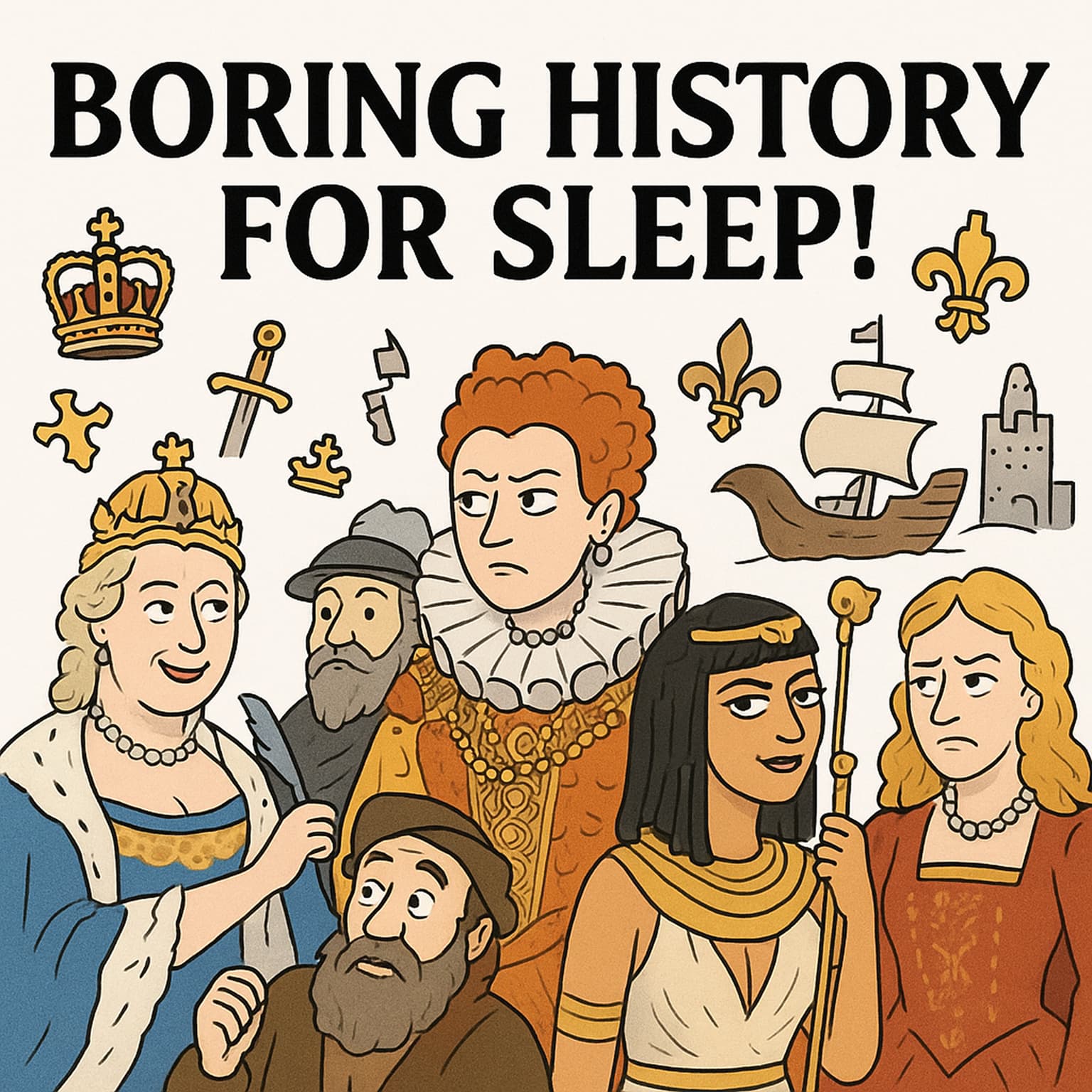 Boring History For Sleep | The Greatest Queens in History 👑✨ (Power, Scandal & Crowned Chaos) artwork