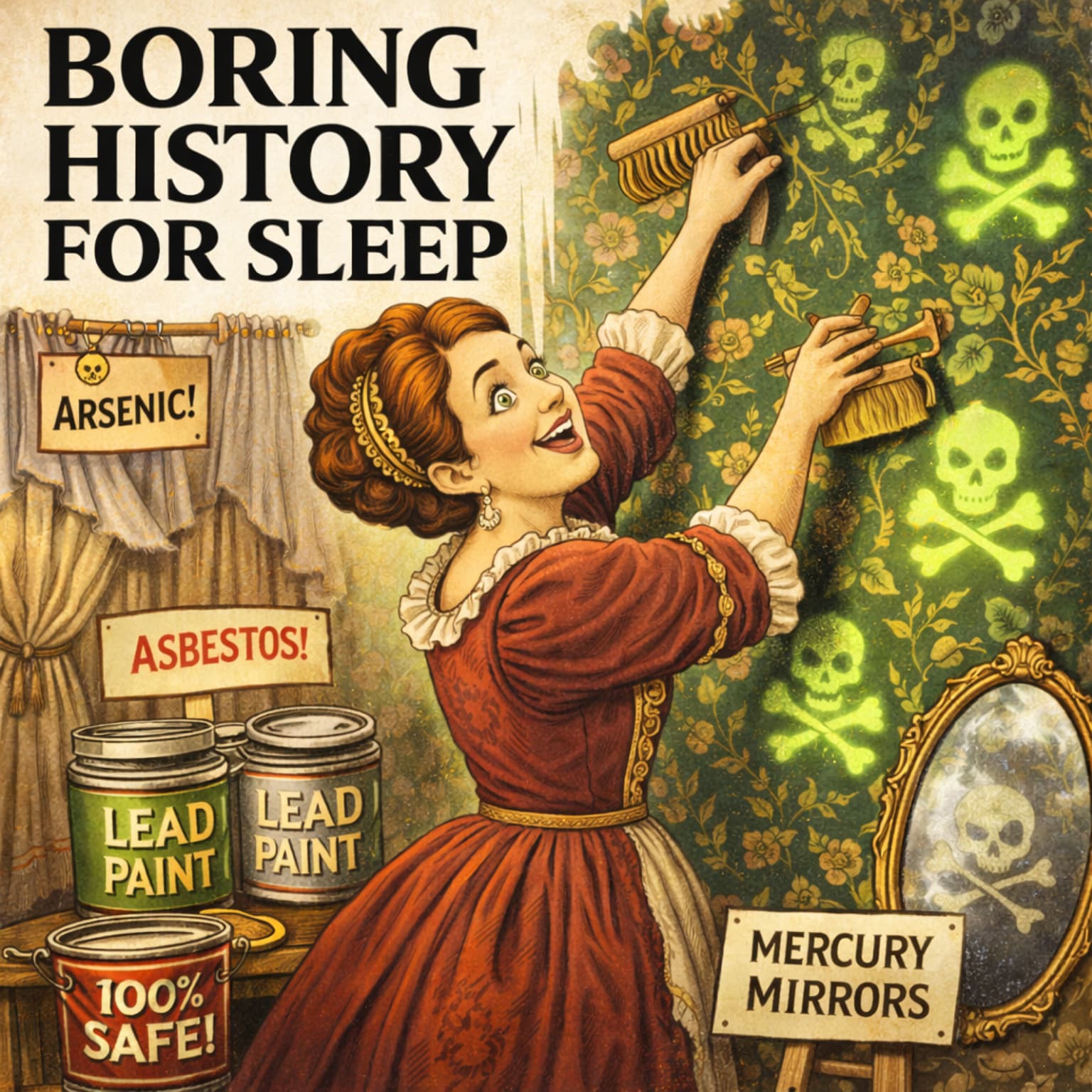 Boring History For Sleep | Death by Wallpaper: Victorian Homes That Poisoned Their Owners 🏠☠️ artwork