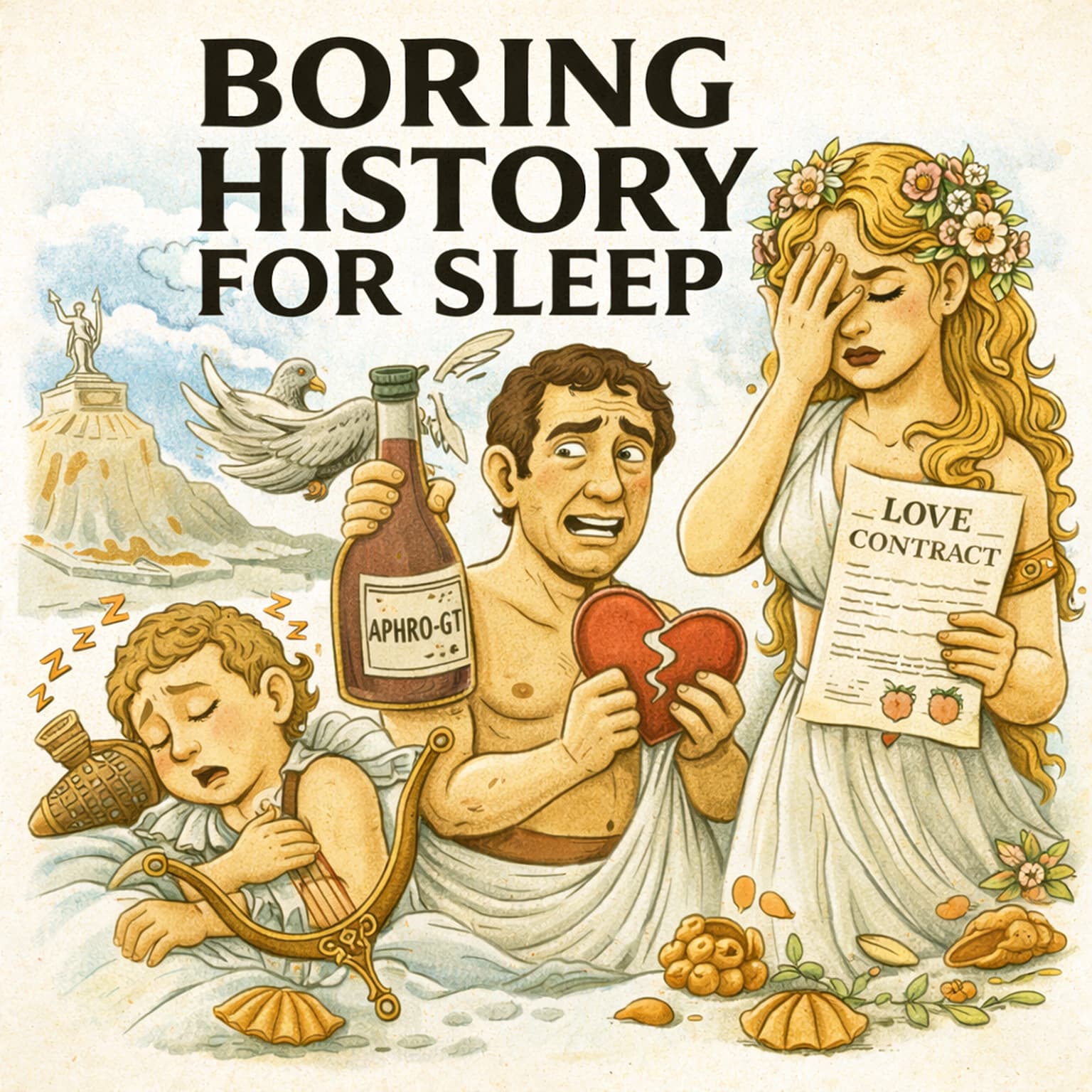 Fall Asleep to the Entire Story of Aphrodite — Love, Beauty, and Myth 🌊 | Boring History for Sleep artwork