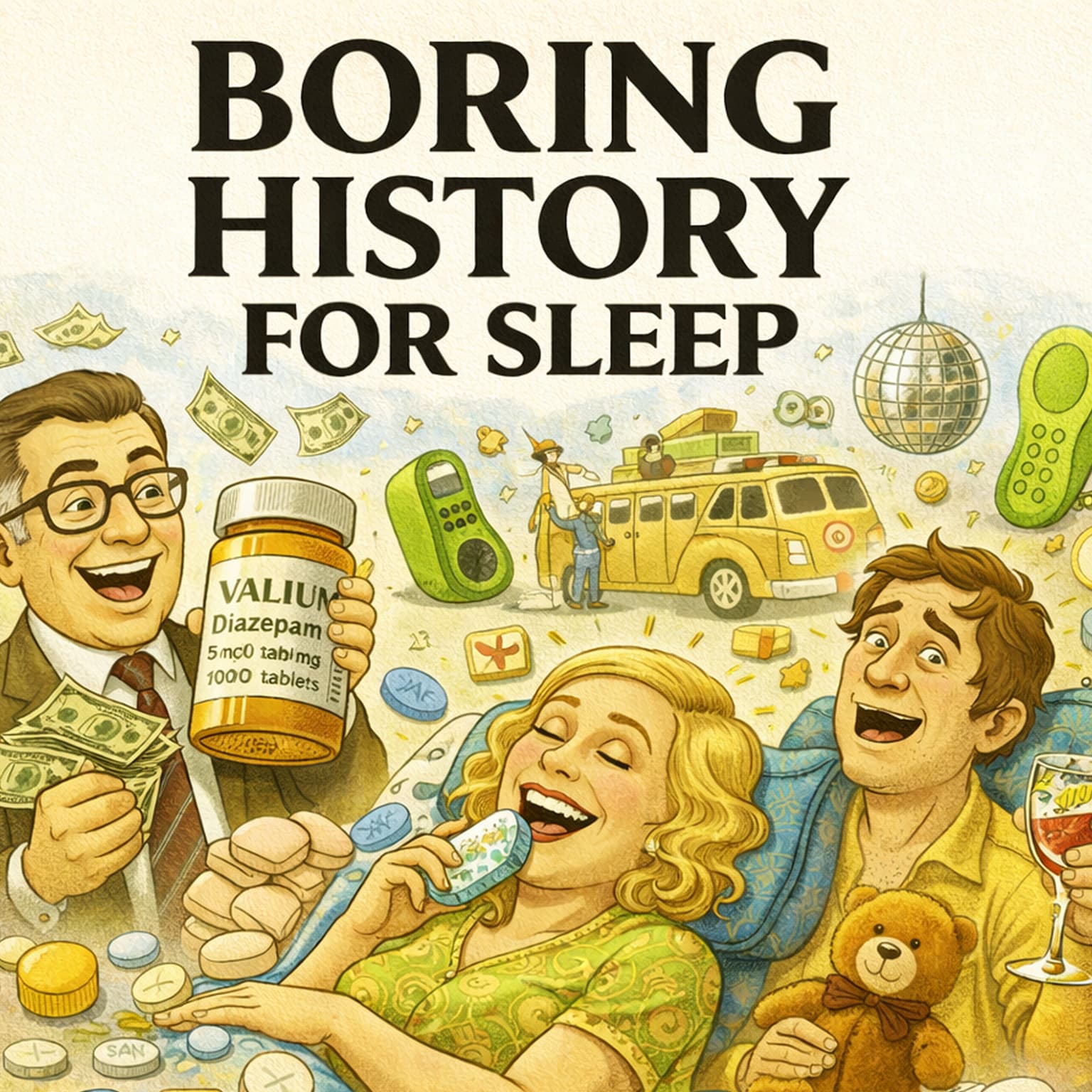 Complete History of Benzodiazepines: When Valium Ruled 1970s America 💊 | Boring History for Sleep artwork