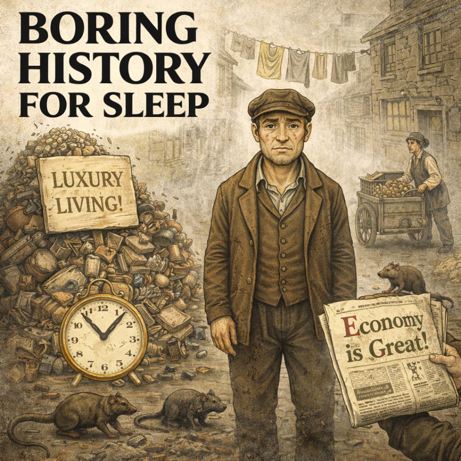 A Day in a Victorian Slum 🏚️🕰️ | Boring History For Sleep artwork