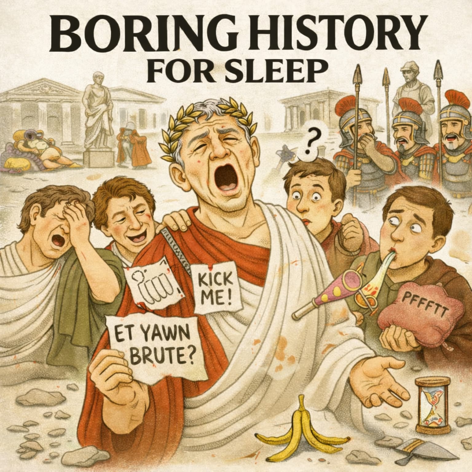 Why and How Was Julius Caesar Assassinated 🗡️ | Boring History for Sleep Description: artwork