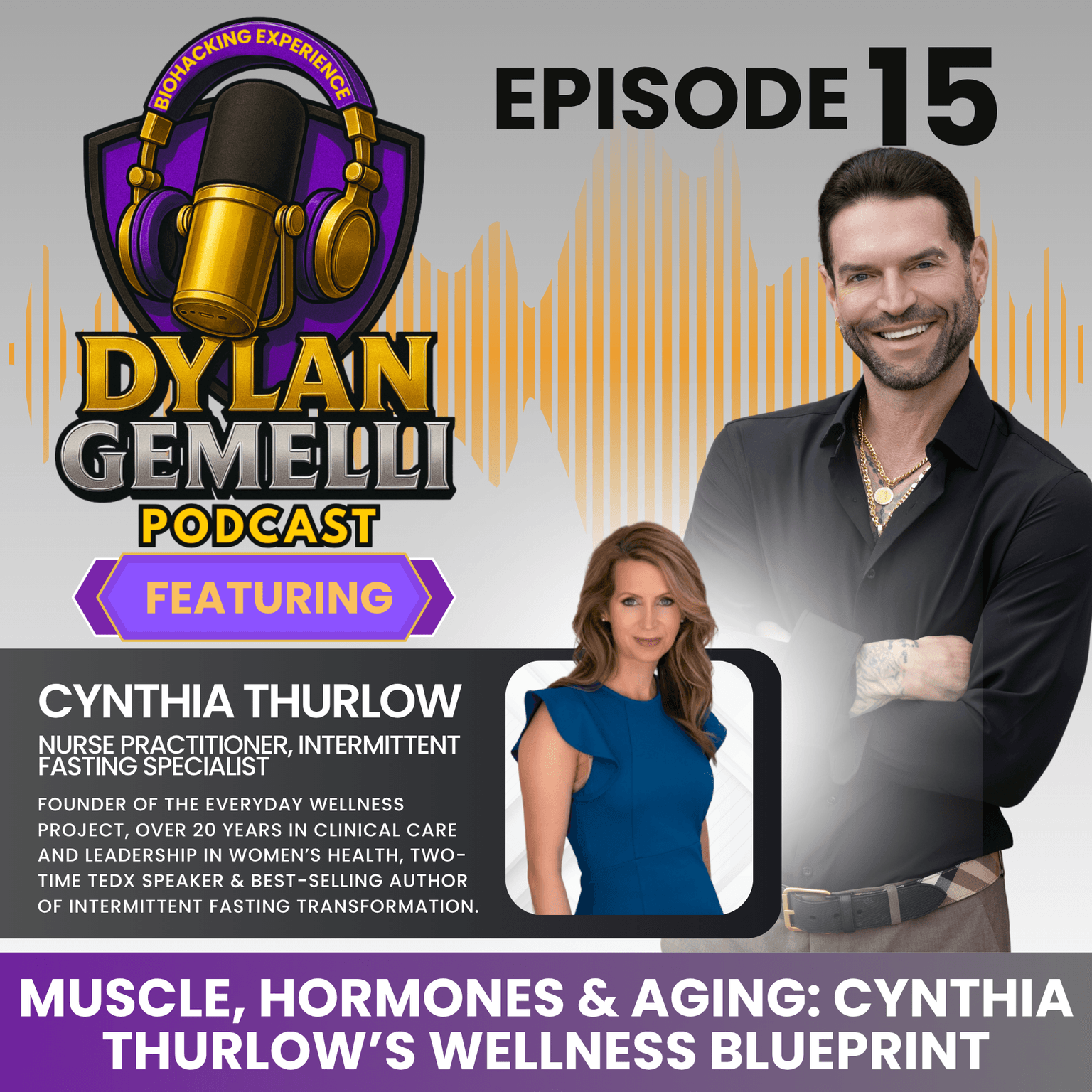 Episode #15 Featuring Cynthia Thurlow! THE ULTIMATE WELLNESS GUIDE! The role of muscle in aging and health, hormonal influences on physical activity, ... artwork