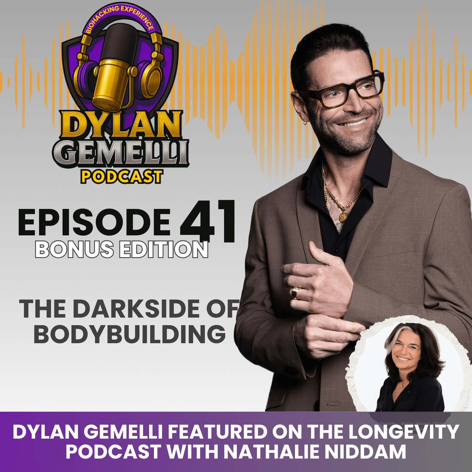 Episode #41 Dylan Gemelli opens up on The Highly Acclaimed ”Longevity Podcast” with Nathalie Niddam! The dark side of bodybuilding, eating disorders... artwork