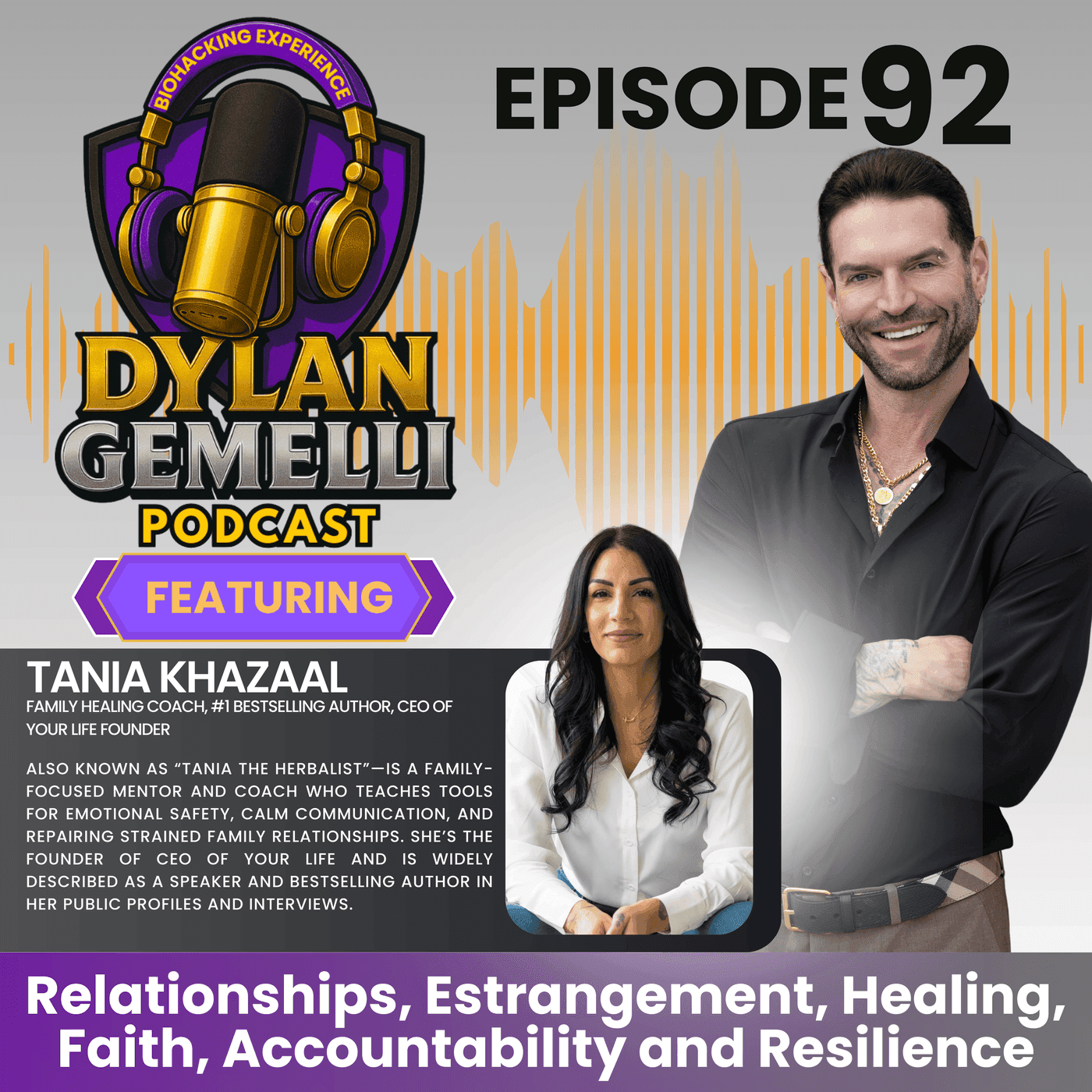 Episode #92 Featuring Tania Khazaal! The Harsh Realities of the ever changing world we live in! Relationships, Estrangement, Healing, Faith, Accountability, Resilience and more! artwork