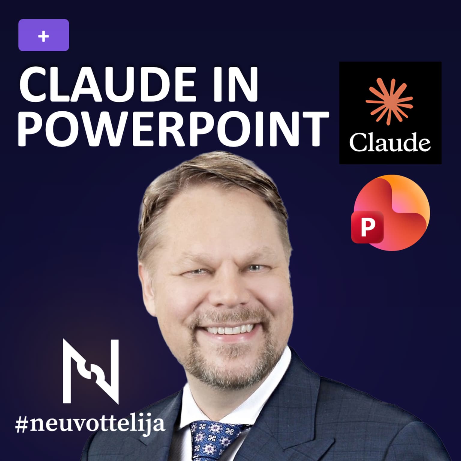 Claude in PowerPoint | Sami Miettinen | Neuvottelija + artwork