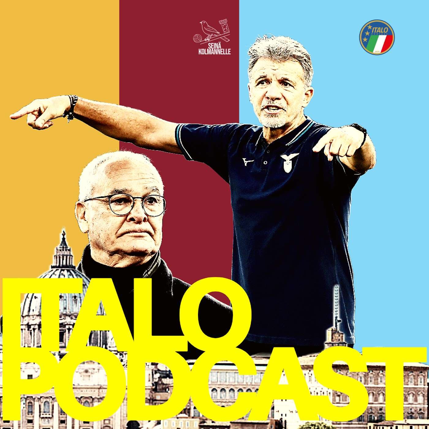 Italopodcast: Rooman derby artwork
