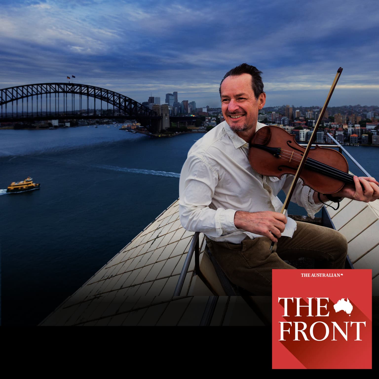 A rockstar violinist - and a lot of push-ups artwork