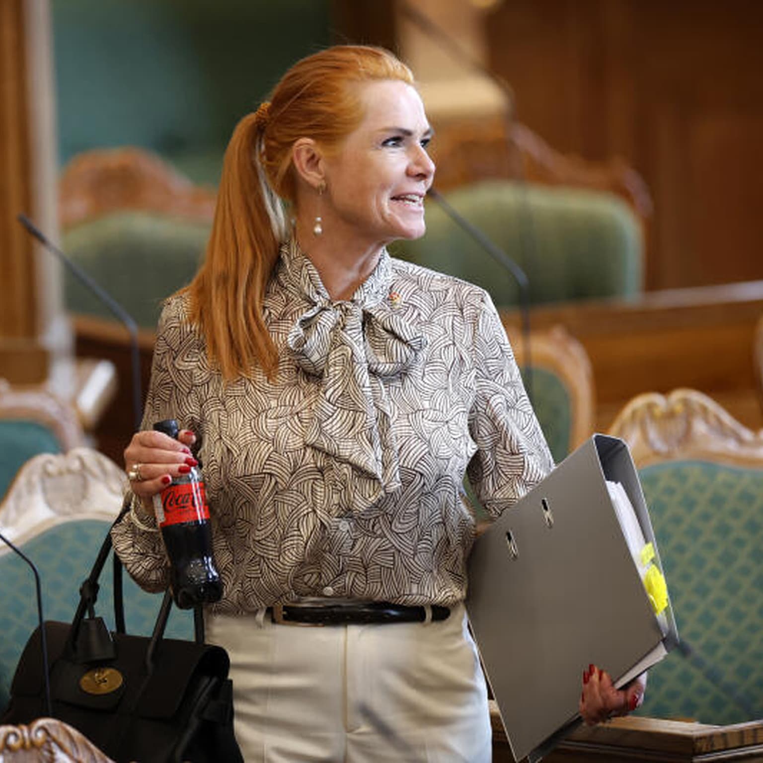 Det skete der, da Støjbergs bil blev angrebet på motorvejen - med Danmarksdemokraternes formand, Inger Støjberg artwork
