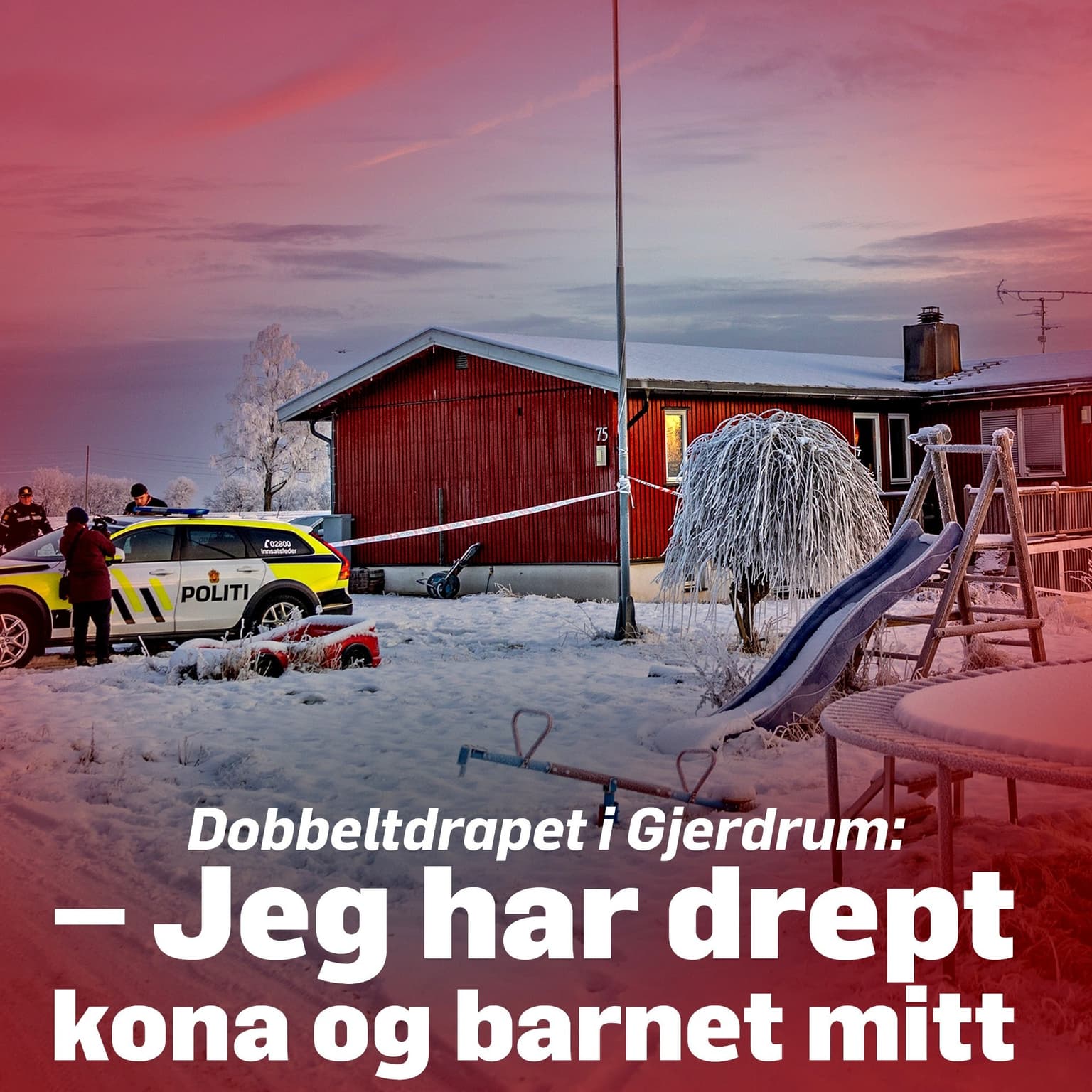 Dobbeltdrapet i Gjerdrum: - Jeg har drept kona og barnet mitt artwork